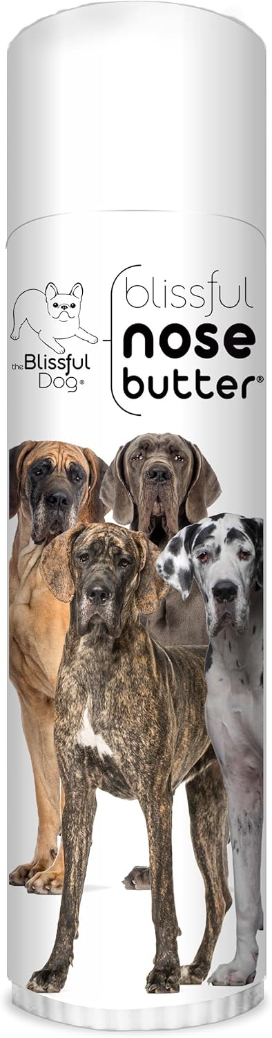 The Blissful Dog French Great Dane Nose Butter for Dry, Cracked Skin, Lick-Safe Dog Nose Balm with Moisturizing Shea Butter, Almond, Olive, and Essential Oils, Pet Supplies, Uncented, 0.50 oz. - Pet Explorer