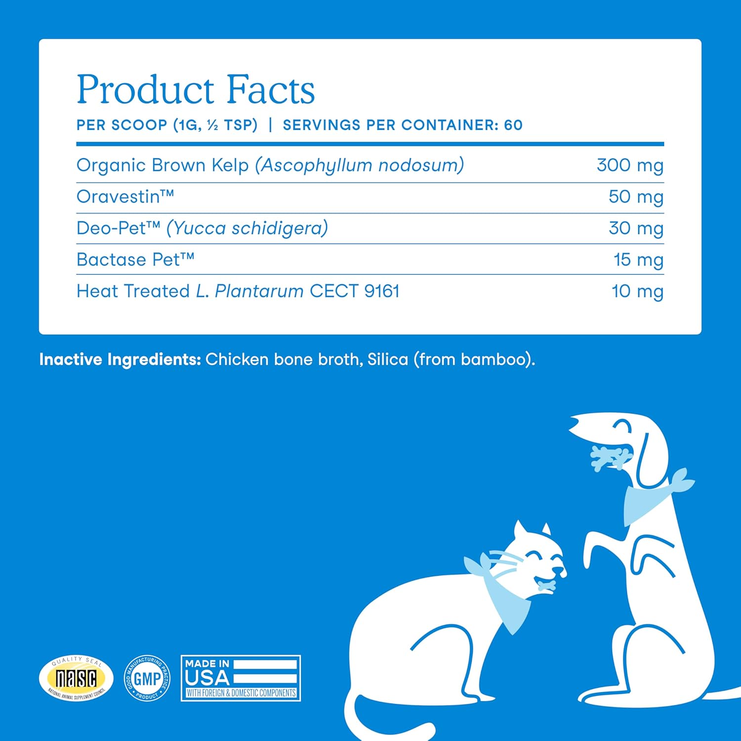 Fera Pets Cat & Dog Dental Support Powder - Supports Fresh Breath - Promotes Healthy Teeth and Gums - Targets Tartar Build-Up - Includes Kelp, Enzymes & Postbiotics - 60 Scoops - Pet Explorer