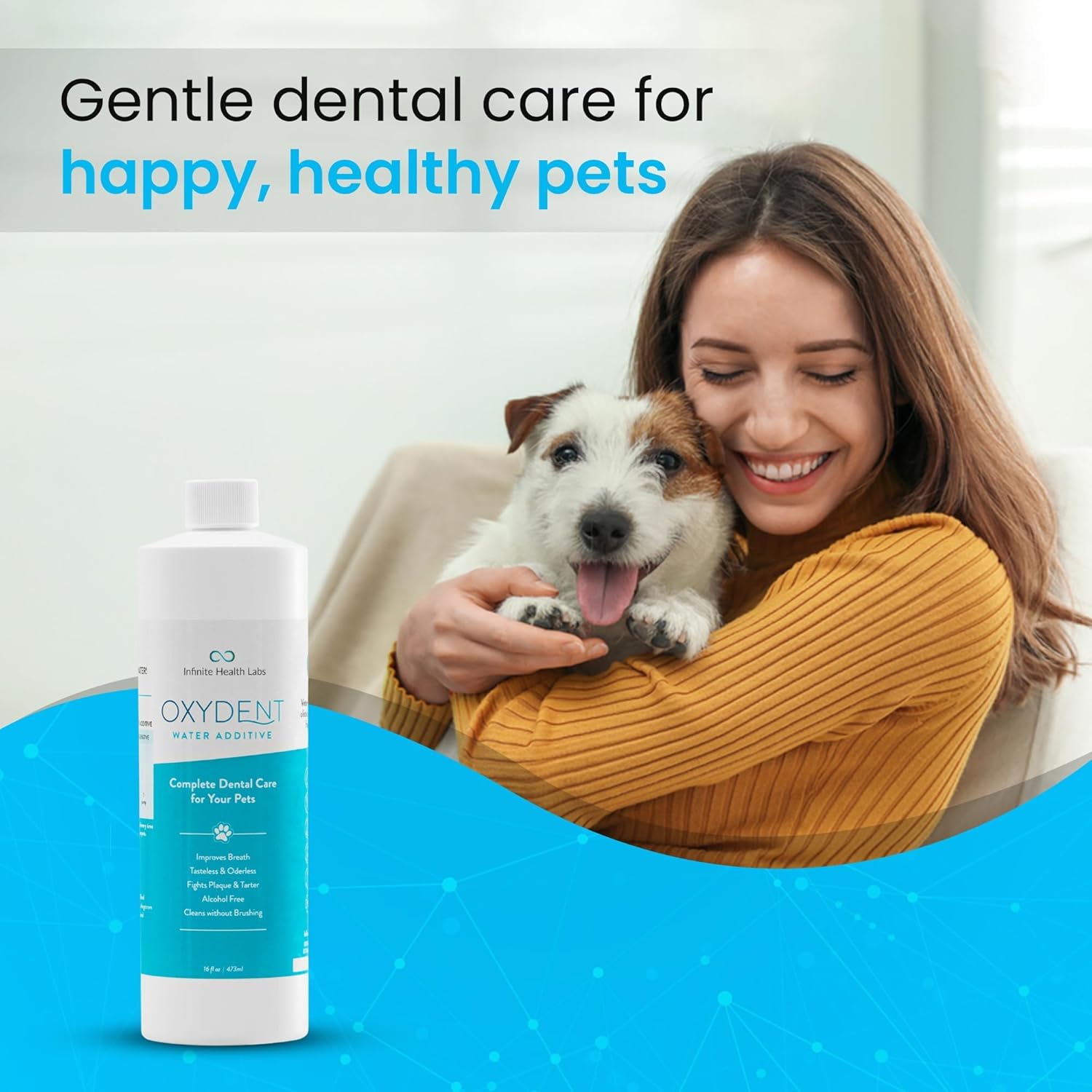 Oxydent Premium Pet Dental Care Solution - Pet Water Additive & Mouthwash for Teeth Cleaning - Eliminate Bad Dog & Cat Bad Breath - Dog Dental Rinse - Fights Tartar & Plaque - Pet Explorer