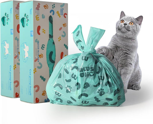 Poop Bags for Dog and Cat - Biodegradable 100% Leak-Proof Pet Waste Bags with Handle, 360 Count, Cornstarch Based Extra Thick, for Dog Poop and Cat Litter Disposal (Unscented) - Pet Explorer