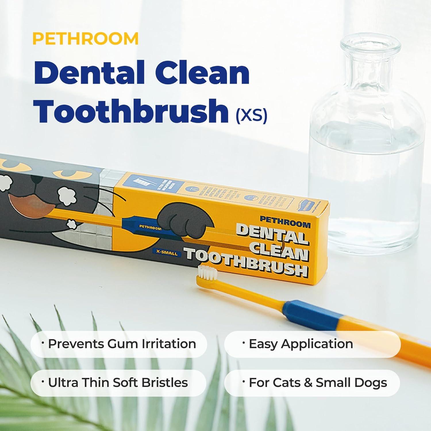 PETHROOM] Pet Toothbrush - Cats, Kitten, Small Dog Dental Care, Removing Teeth Tartar | Soft Bristle Cleaning Toothbrush Cat (Extra Small) - Pet Explorer