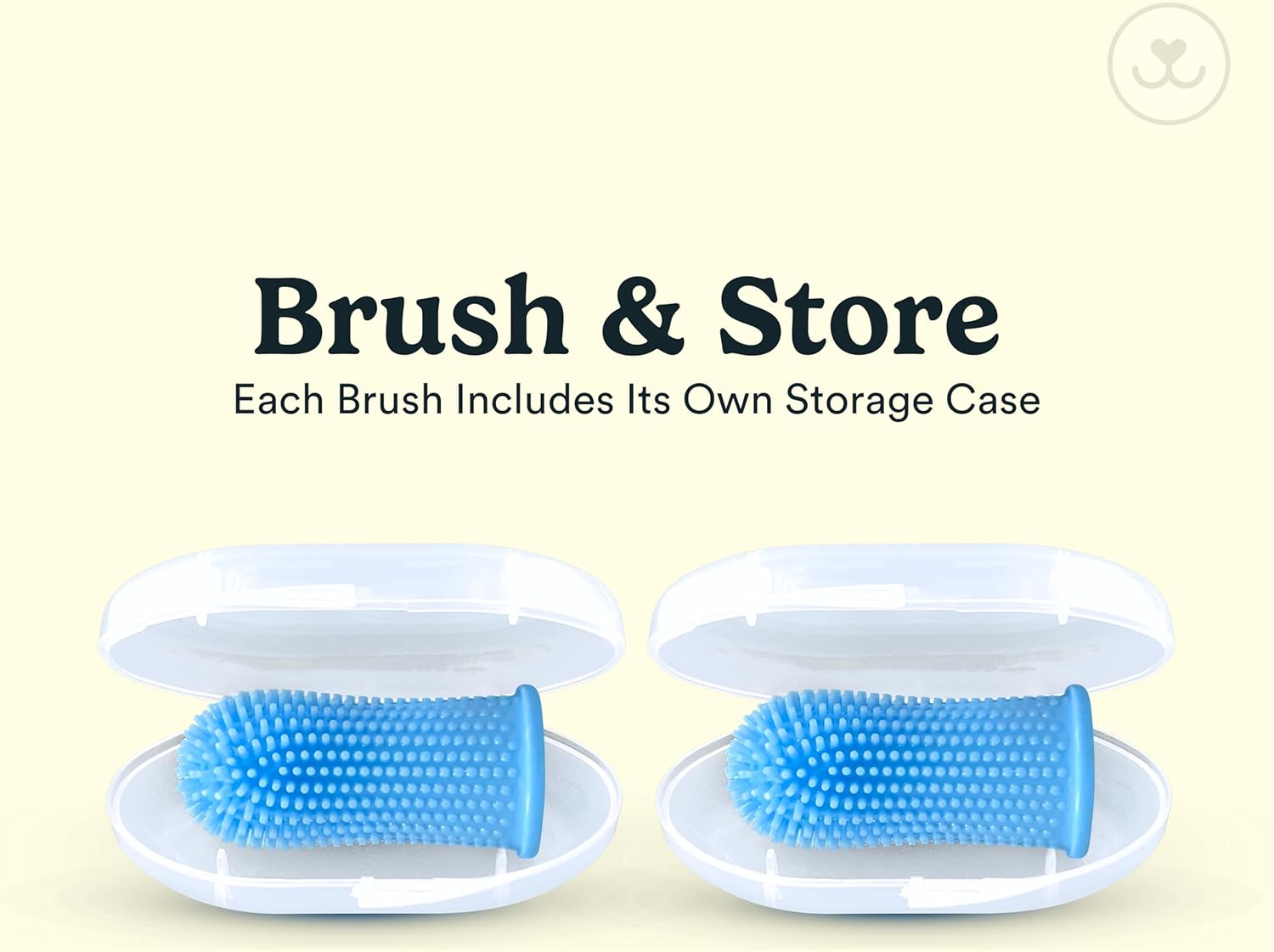 Jasper Dog Toothbrush, 360 Dog Tooth Brushing Kit, Finger Toothbrush, Cat Tooth Brush, Teeth Cleaning, Pet Tooth Brush for Small & Large Pets, Pet Toothpaste Not Included, 2-Pack Blue - Pet Explorer