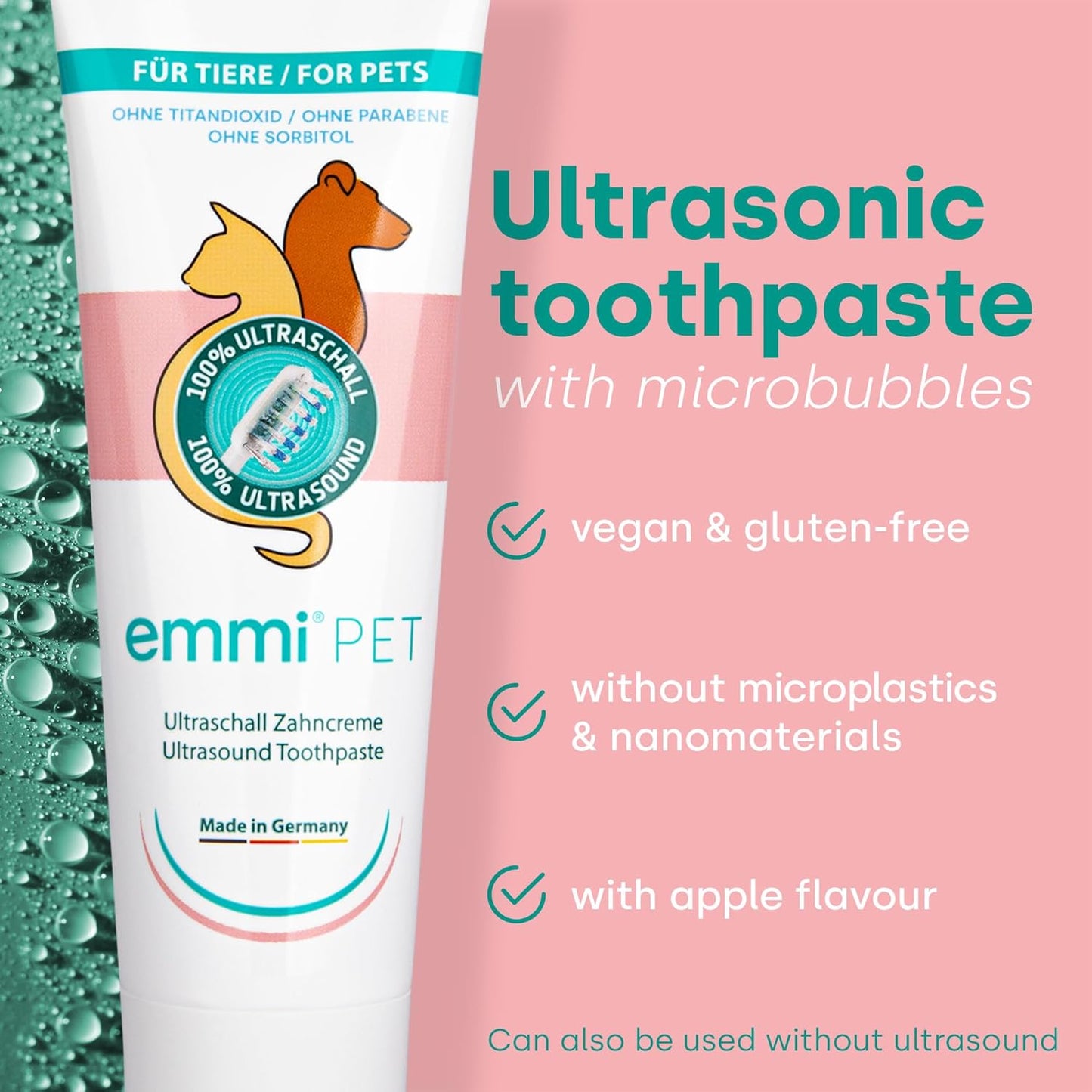 Ultrasonic Toothpaste with Nano-Bubbles (New Extra mild Formulation, Vegan, paraben Free) - Pet Explorer
