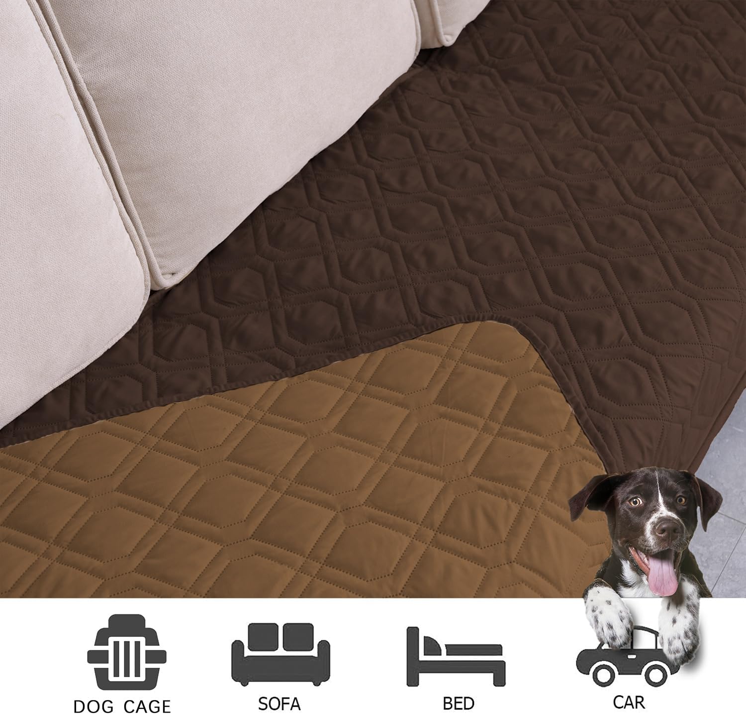 Ameritex Waterproof Dog Bed Cover Pet Blanket for Furniture Bed Couch Sofa Reversible - Pet Explorer