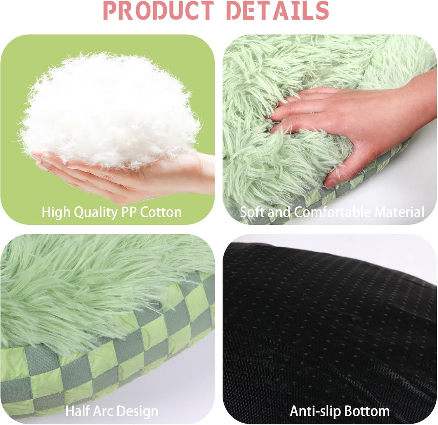 Cat Bed Hooded Plush Nest with Self-Warming Cozy Cave, Calming Anti-Anxiety Pet Bed for Indoor Cats & Small Dogs, Removable Washable Cover & Waterproof Bottom - Green - Pet Explorer