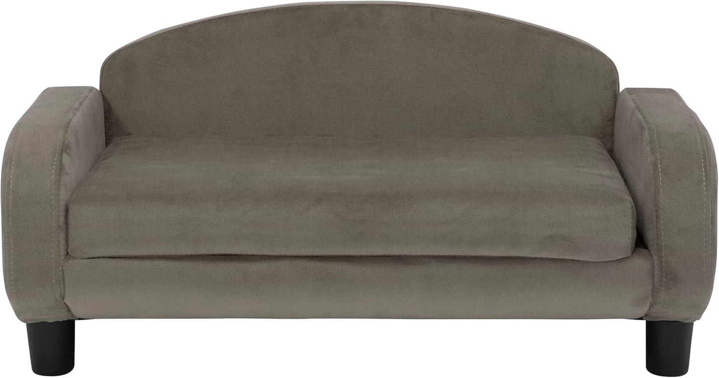 Paws & Purrs Cat Sofa Bed, Pet Couch for Indoor Cats Elevated Cat Beds with Removable Washable Mattress Cover for Kitten, Puppy or Small Animal- 31.5" Wide, Ash - Pet Explorer