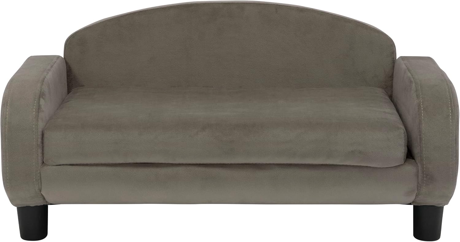 Paws & Purrs Cat Sofa Bed, Pet Couch for Indoor Cats Elevated Cat Beds with Removable Washable Mattress Cover for Kitten, Puppy or Small Animal- 31.5" Wide, Ash - Pet Explorer