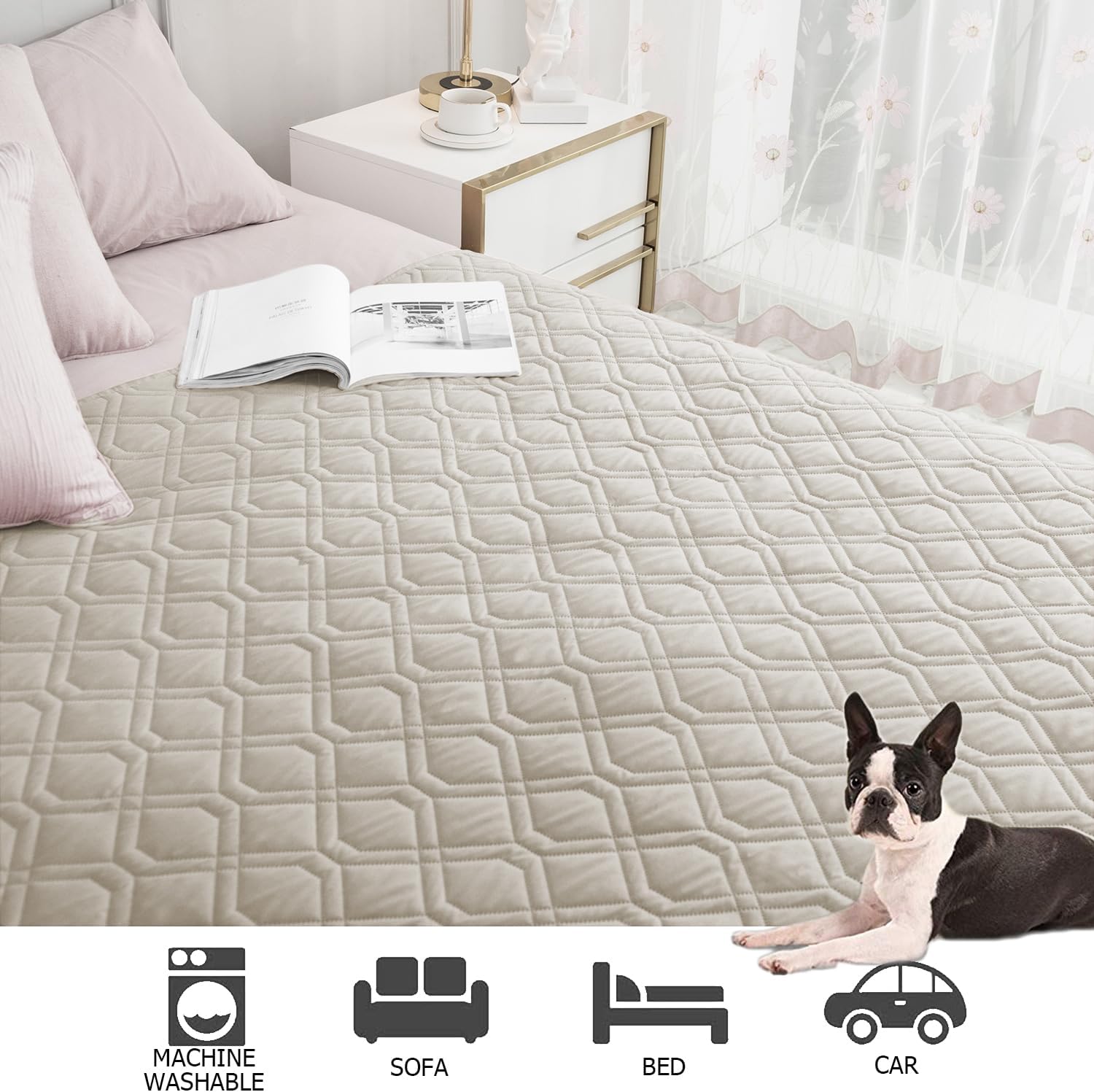 Ameritex Waterproof Dog Bed Cover Pet Blanket for Furniture Bed Couch Sofa Reversible - Pet Explorer