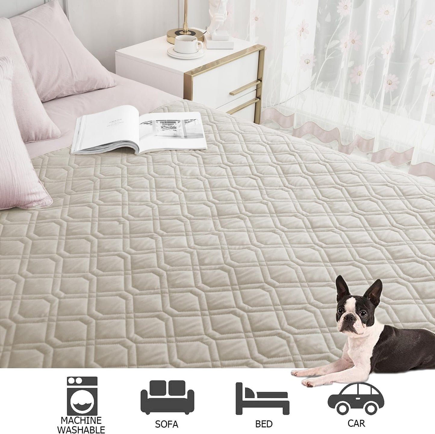 Ameritex Waterproof Dog Bed Cover Pet Blanket for Furniture Bed Couch Sofa Reversible - Pet Explorer