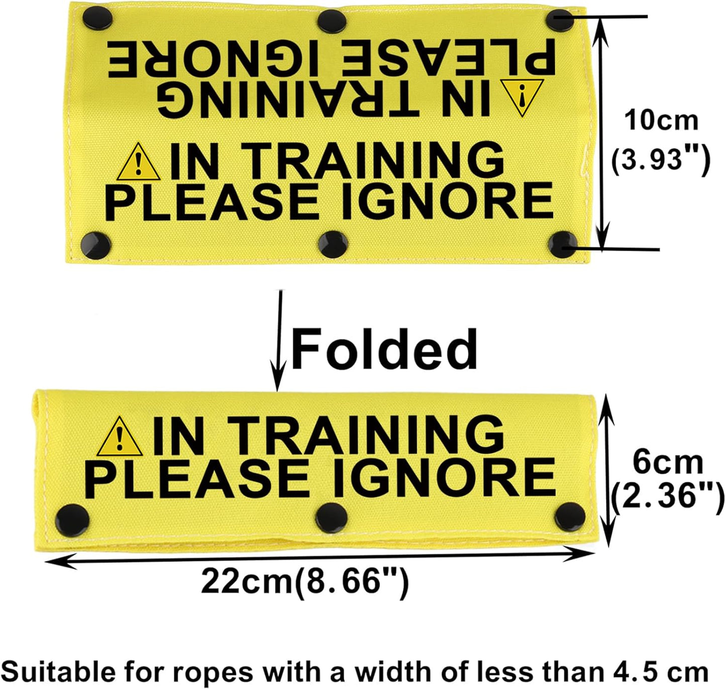 Funny Dog Leash Sleeve in Training Please Ignore Dog Leash Wrap Sleeve Alert Tag Pet Birthday Gift (Training Please Ignore-YE Sleeve) - Pet Explorer