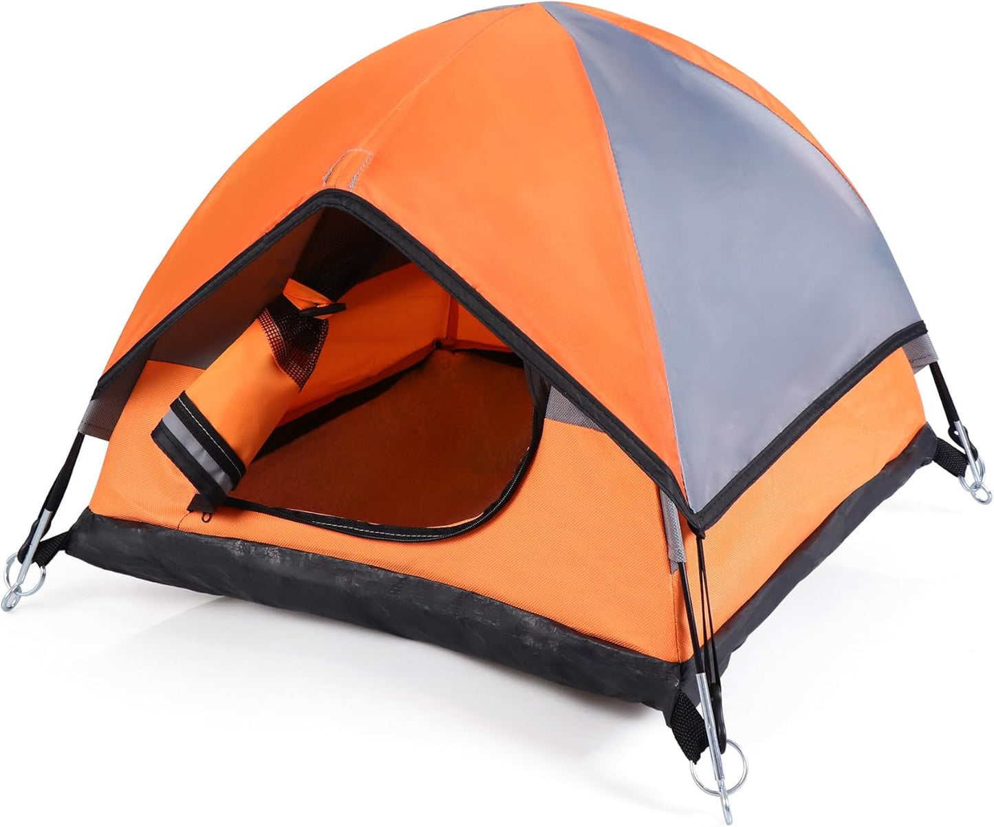 Cat Camping Tent, Cat Tent Bed, Pet Tent for Indoor Cat and Small Dog, Mini Tent (Orange, 21 x 21 x 14 Inches) - Pet Explorer