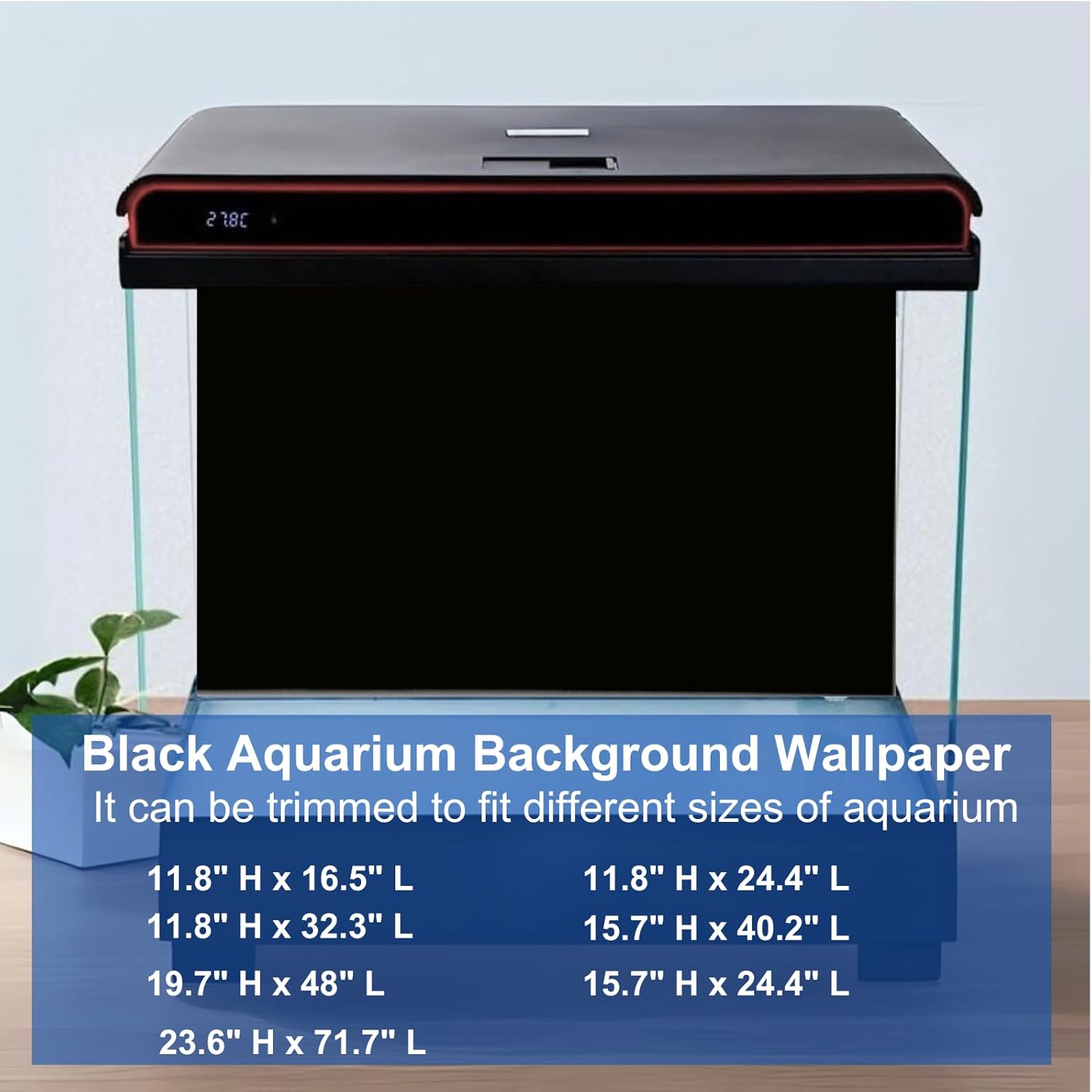 ELEBOX Aquarium Background Blue Black Fish Tank Background Wallpaper Double-Sided Aquarium Backing Paper, Aquarium Decorations for 10 Gallon 20 Gallon Aquarium 15.7" x 32.3" - Pet Explorer