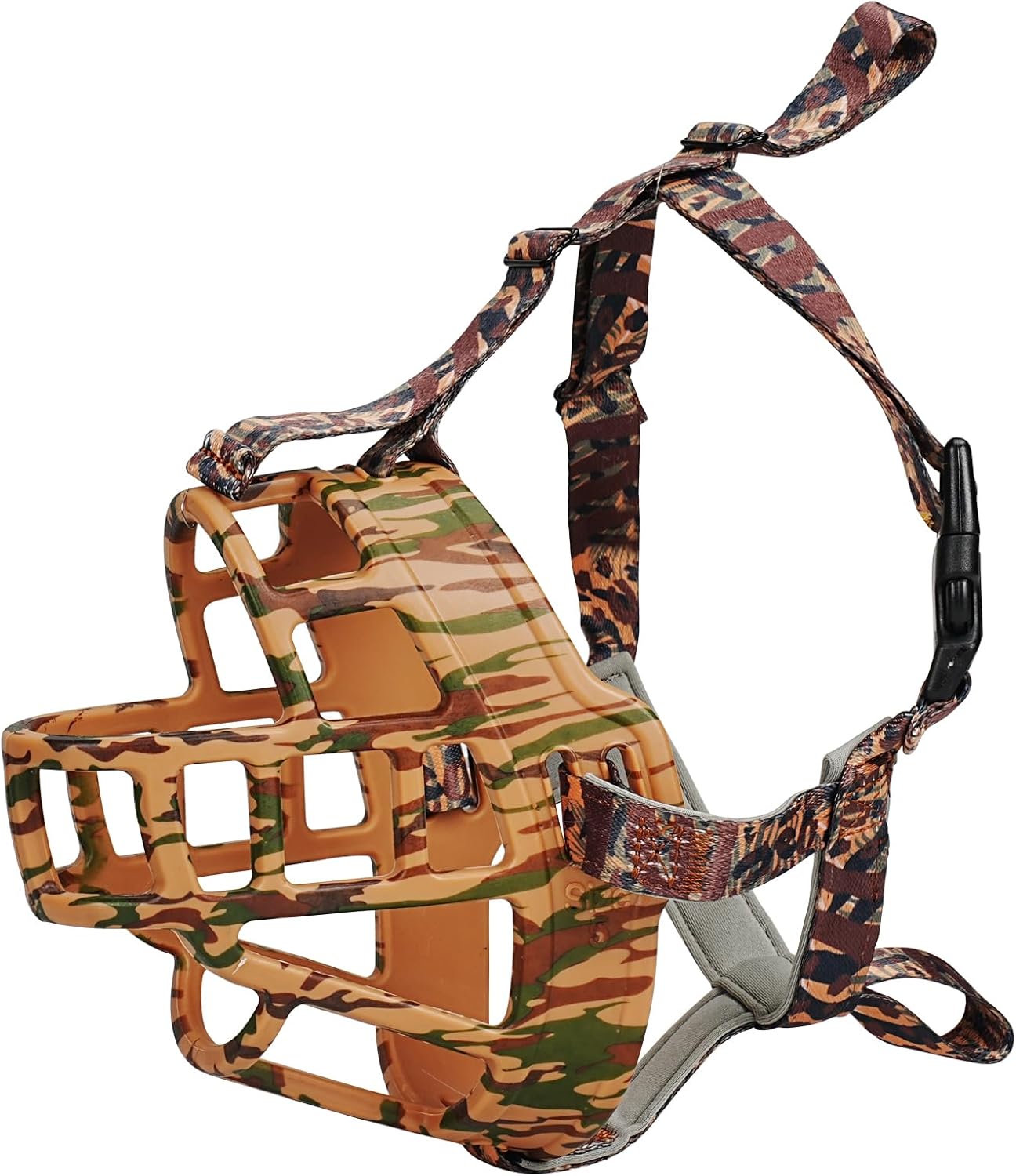 Basket Muzzle to Prevent Biting, Dog Muzzle for Large Medium Small Dogs Allows Panting Drinking Anti Chewing, Perfect for Grooming Trimming Training and Aggressive Reactive Dogs (Brown, Size 3) - Pet Explorer