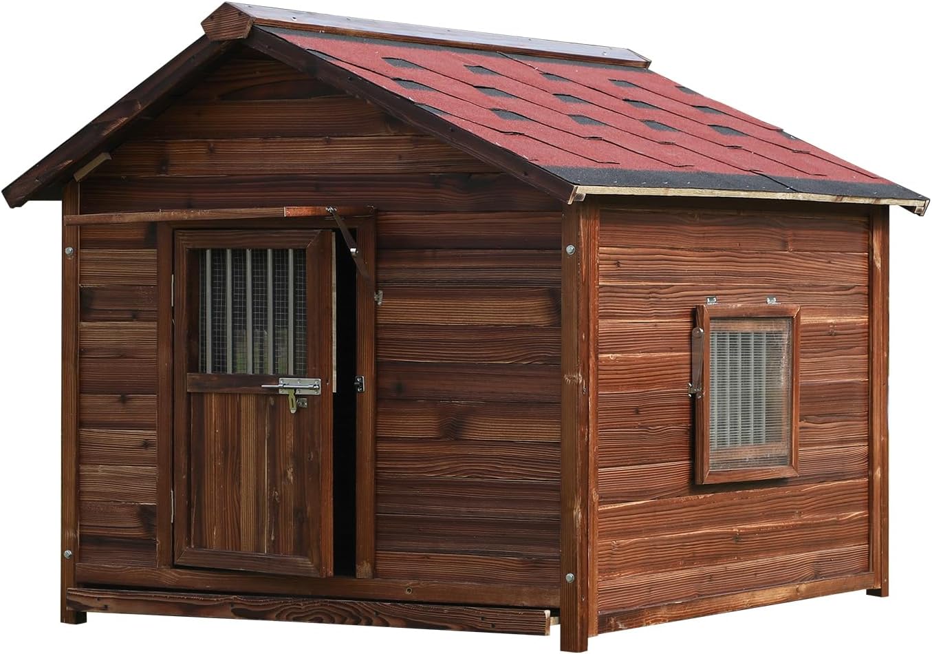 Extra Large Dog House Outdoor Made of Solid Pine Wood, Warm Doghouse, Dog House with Elevated Floor for Large Dogs, (Wood, XL) - Pet Explorer