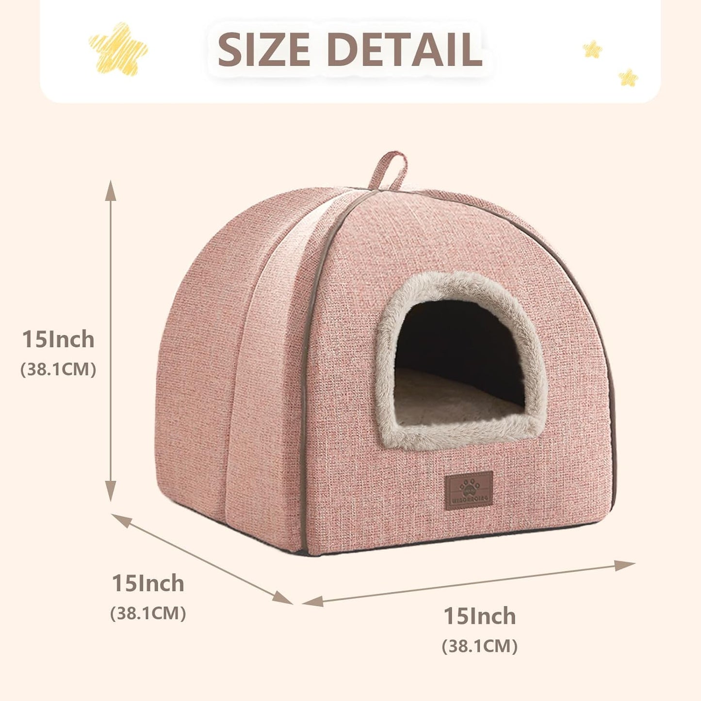 Cat Bed for Indoor Cats - Cat Cave Beds Cat House Cat Tent with Removable Washable Cushioned Pillow, Soft Kitten beds,Cat Beds & Furniture, for Small and Medium Pet Bed - Pet Explorer