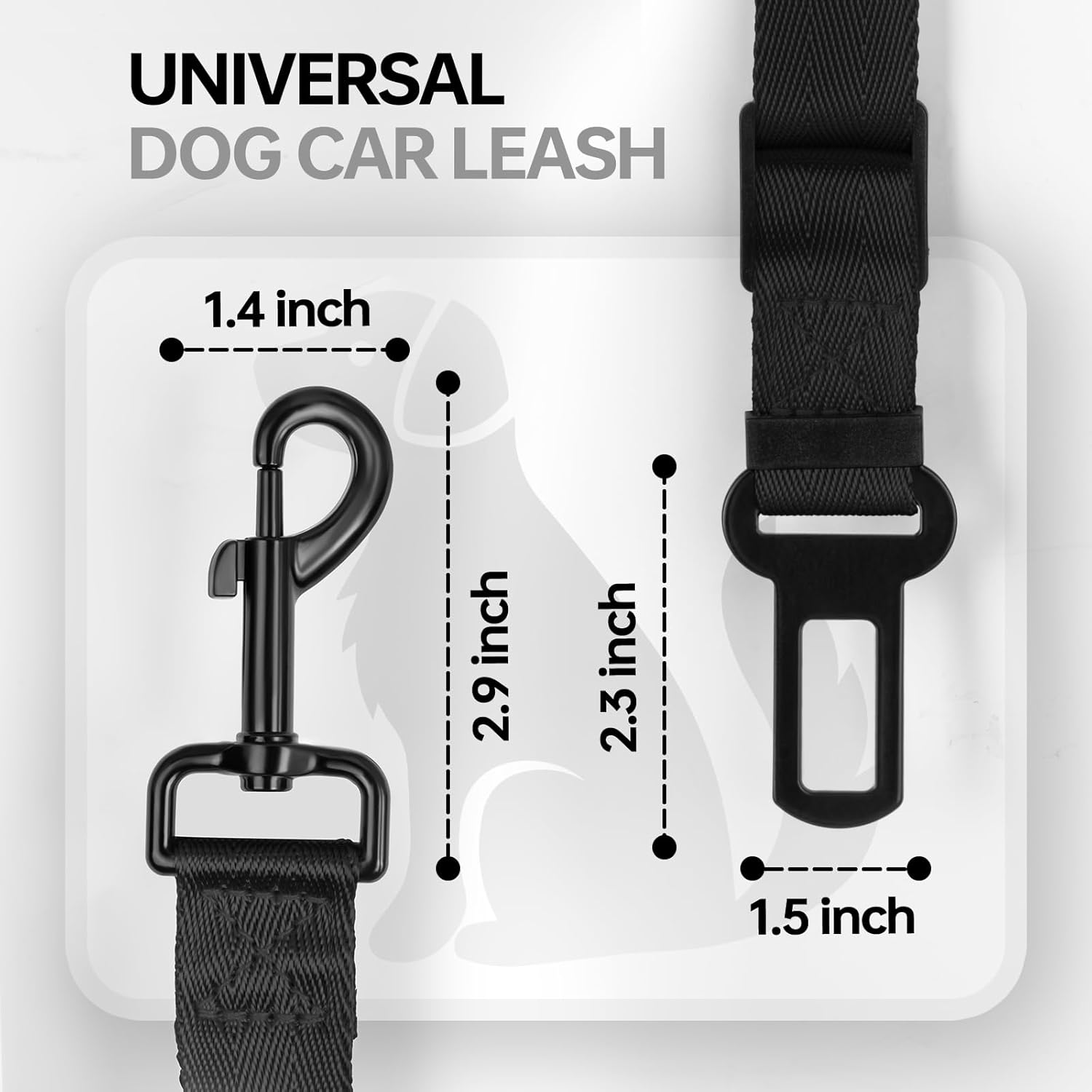 Thickened Dog Seat Belt for Car, 3 Pack Set Retractable Dog Car Leash Adjustable Dog Seat Belt for Vehicle Nylon Pet Safety Seat Belts Heavy Duty & Elastic,Seat Belt for Large Dogs in Car, Black - Pet Explorer