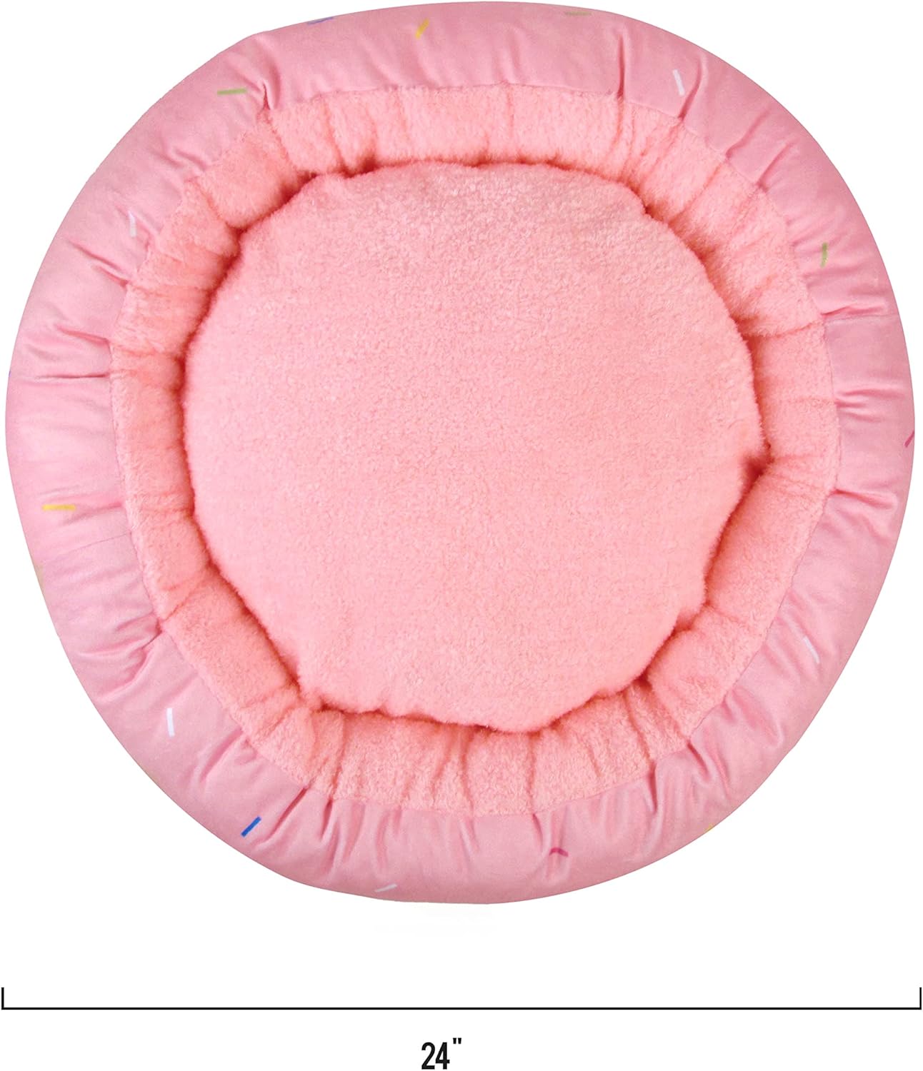 TONBO Soft Plush Small Cute and Cozy Donut Dog Cat Bed, Washer and Dryer Friendly (Donut) - Pet Explorer