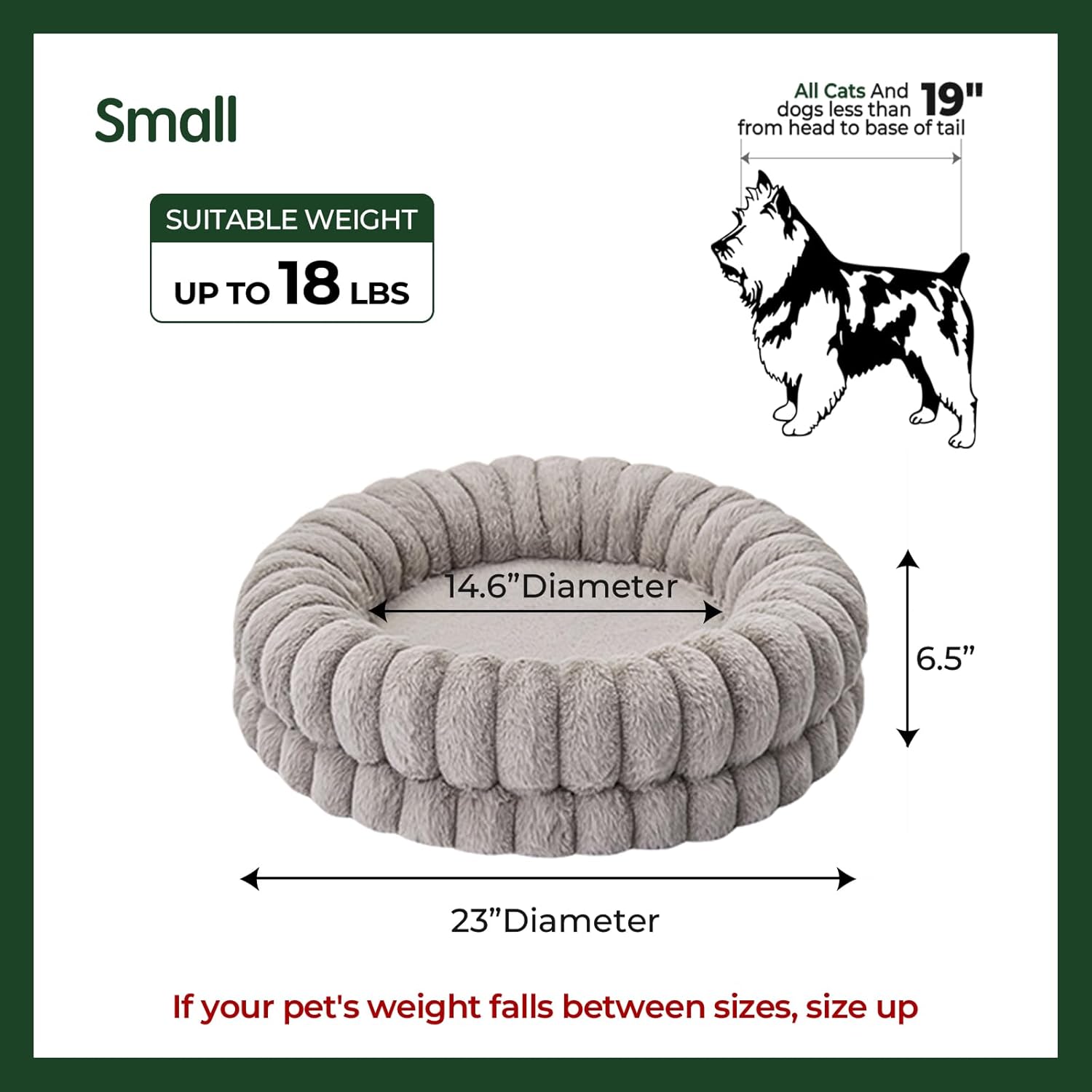 BALANCE Luxury Donut Dog Bed, 23 Inches Round Dog Beds for Small Dogs Washable, Orthopedic Calming Pet Bed for Puppy and Cats with Anti-Slip Bottom, Oatmeal - Pet Explorer