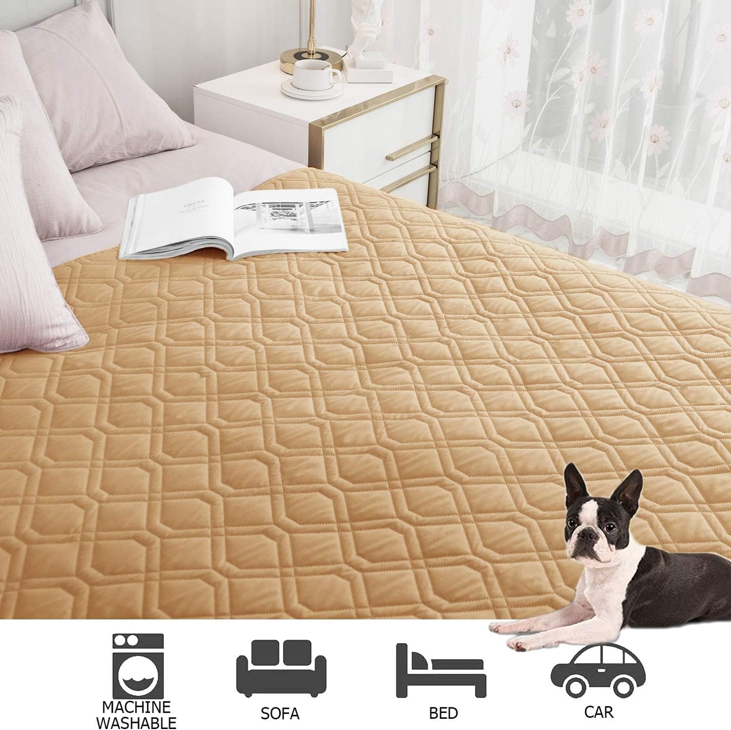 Ameritex Waterproof Dog Bed Cover Pet Blanket for Furniture Bed Couch Sofa Reversible - Pet Explorer