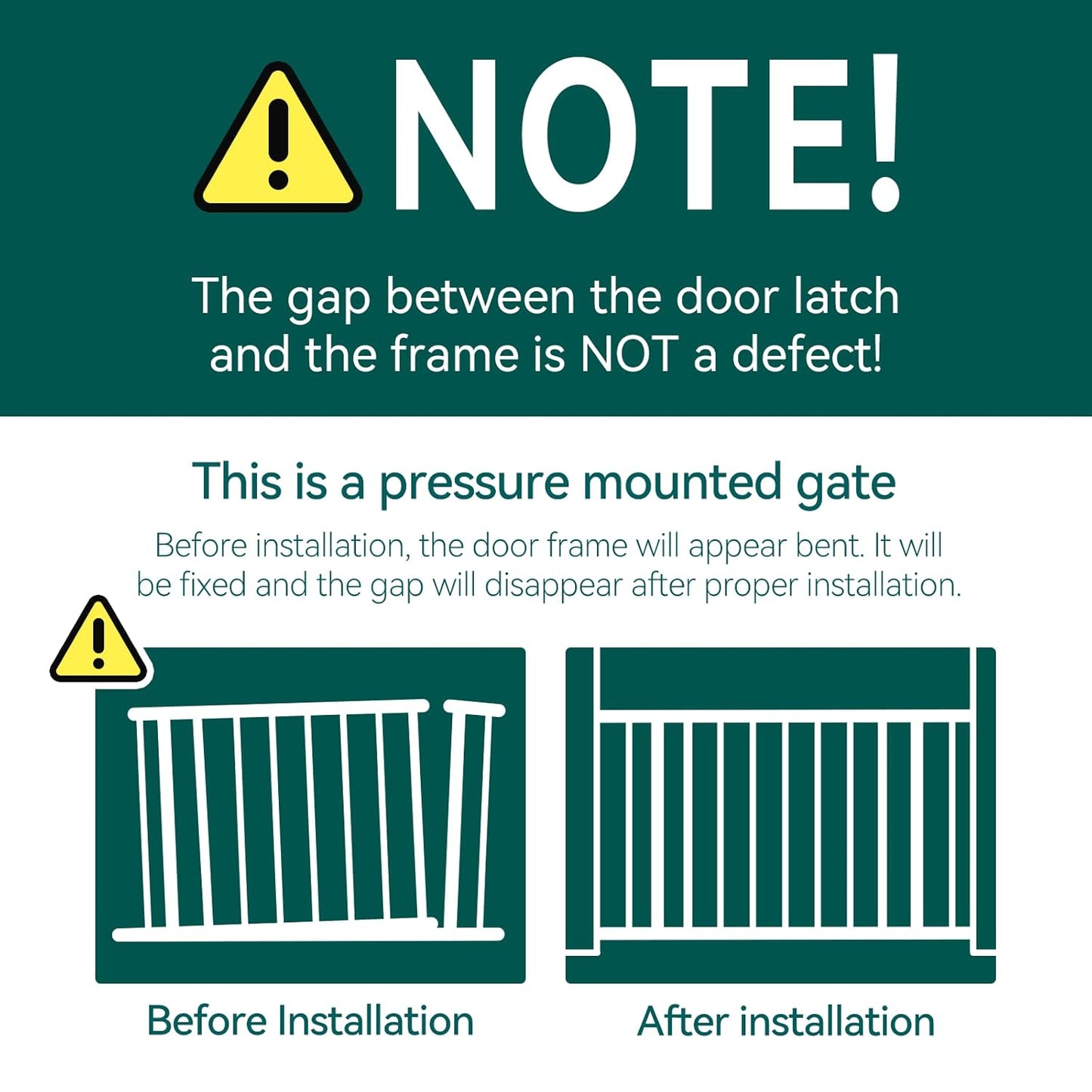 Babelio Metal Baby Gate, 29-48“ Auto Close Easy Install Pet Gate, Extra Wide Walk Thru Child Safety Gate, Pressure Mounted Dog Gate for Doorways & Stairs, with Y Spindle Rods, White