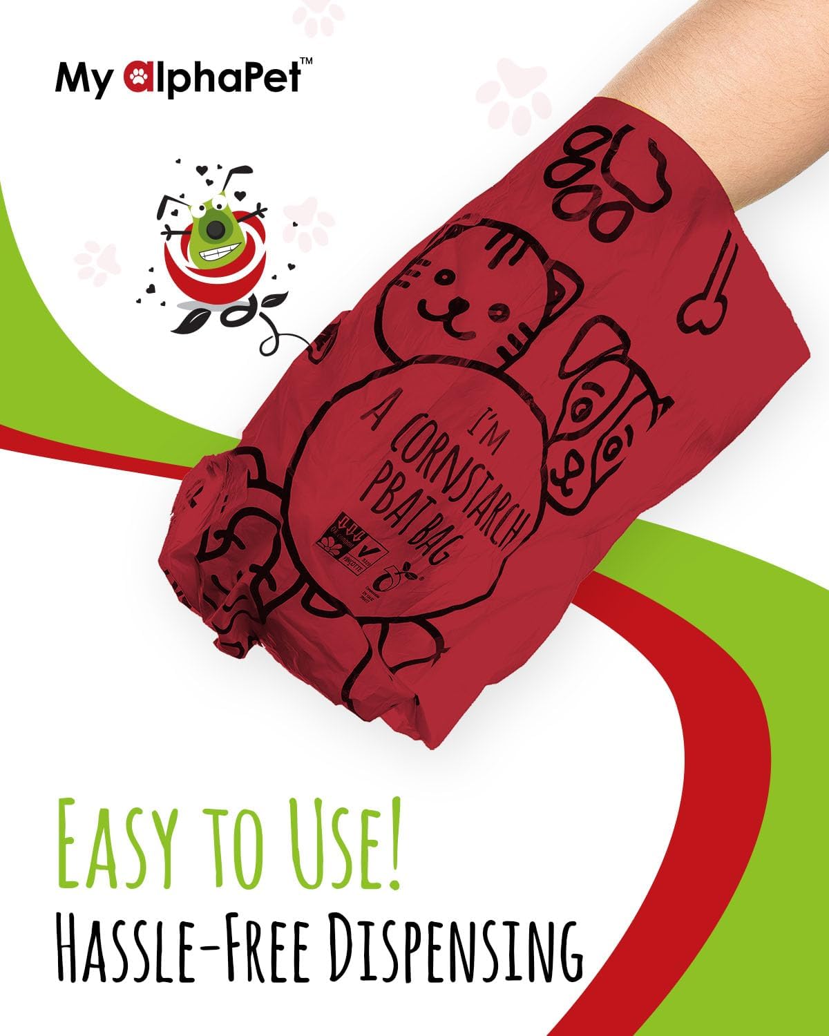 Compostable Dog Poop Bags, Cornstarch Eco-Friendly, HOME COMPOST NF T 51-800, 240 Count, Large Size Bag 9x13 Inches, 16 Unscented Refill Rolls, Leak-proof, Plantbased, GM-Free Corn (Red) - Pet Explorer