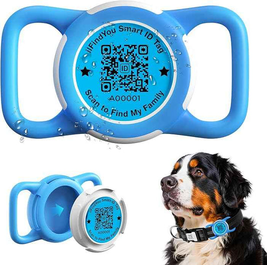 Waterproof AirTag Dog Collar Holder for Apple AirTag QR Code