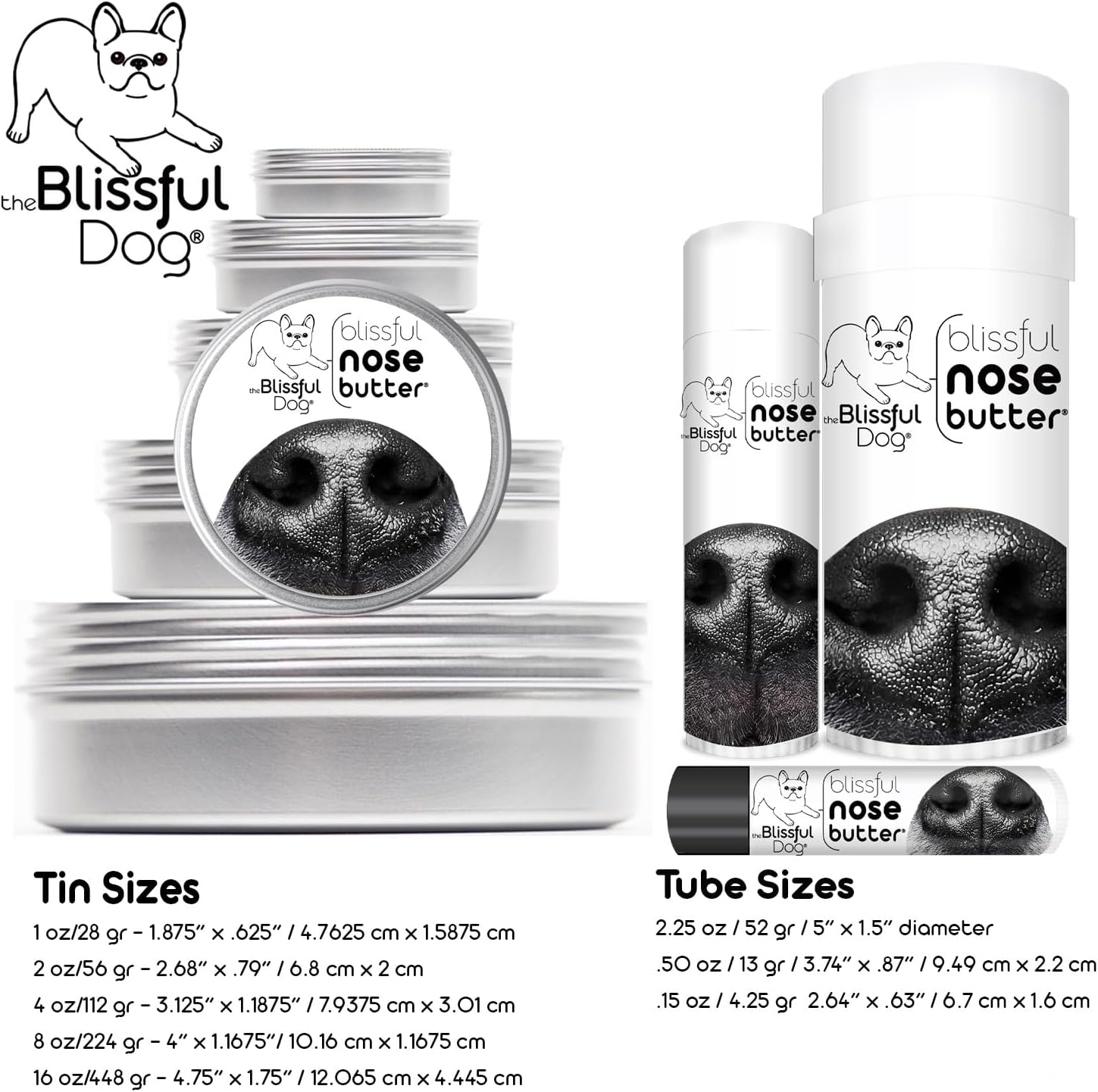 The Blissful Dog Portuguese Water Dog Unscented Nose Butter - Dog Nose Butter, 8 Ounce - Pet Explorer