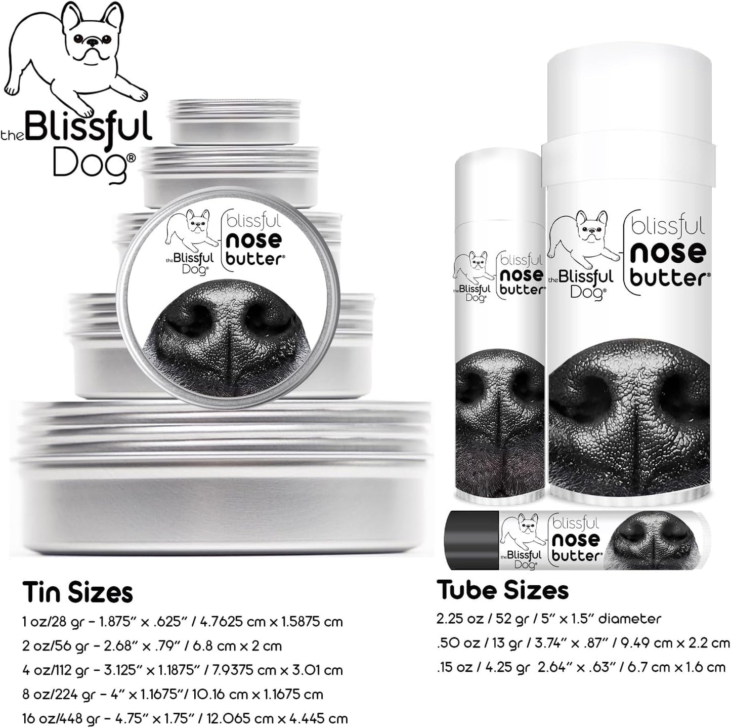 The Blissful Dog Staffordshire Pitbull Terrier Unscented Nose Butter - Dog Nose Butter, 4 Ounce