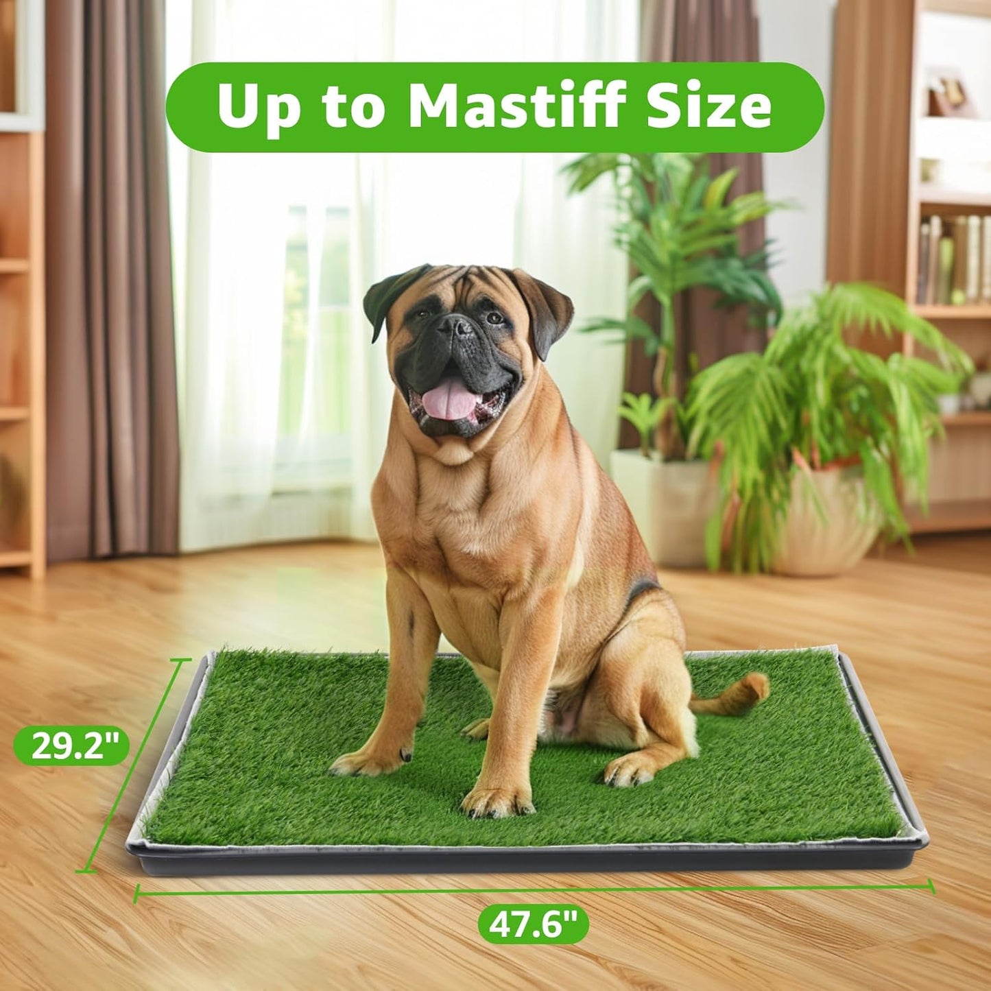 Dog Grass Large Potty Patch, Dog Litter Boxes Artificial Grass Bathroom Turf for Pet Training, Washable Puppy Pee Pad, Perfect Indoor/Outdoor Portable Potty Pet Loo - Pet Explorer