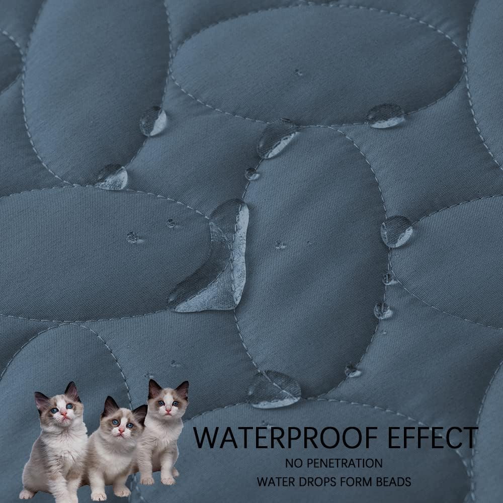 Ameritex Pet Bed Cover Dog Bed Blanket for Sofa and Furniture Waterproof New Pattern Design (40x50 Inch, Navyblue) - Pet Explorer