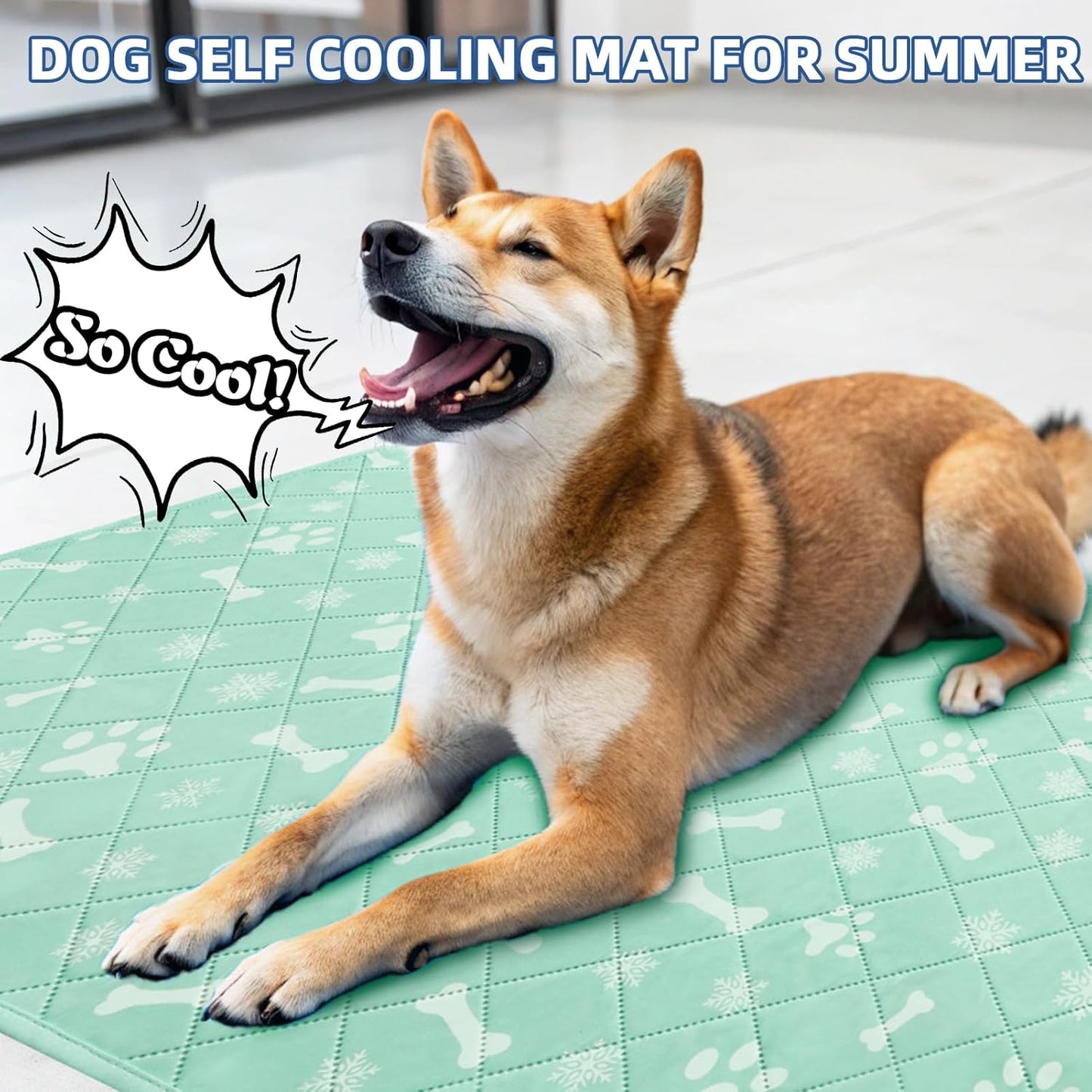 Homimp Self-Cooling Mat for Dogs, 6 Pack Washable Cooling Mat & Sleeping Pad, Reusable Waterproof Dog Pee Pads, Non-Toxic, Non-Slip Potty Pads for Whelping Litter Mat Puppy Supplies in Summer, 16"x20" - Pet Explorer