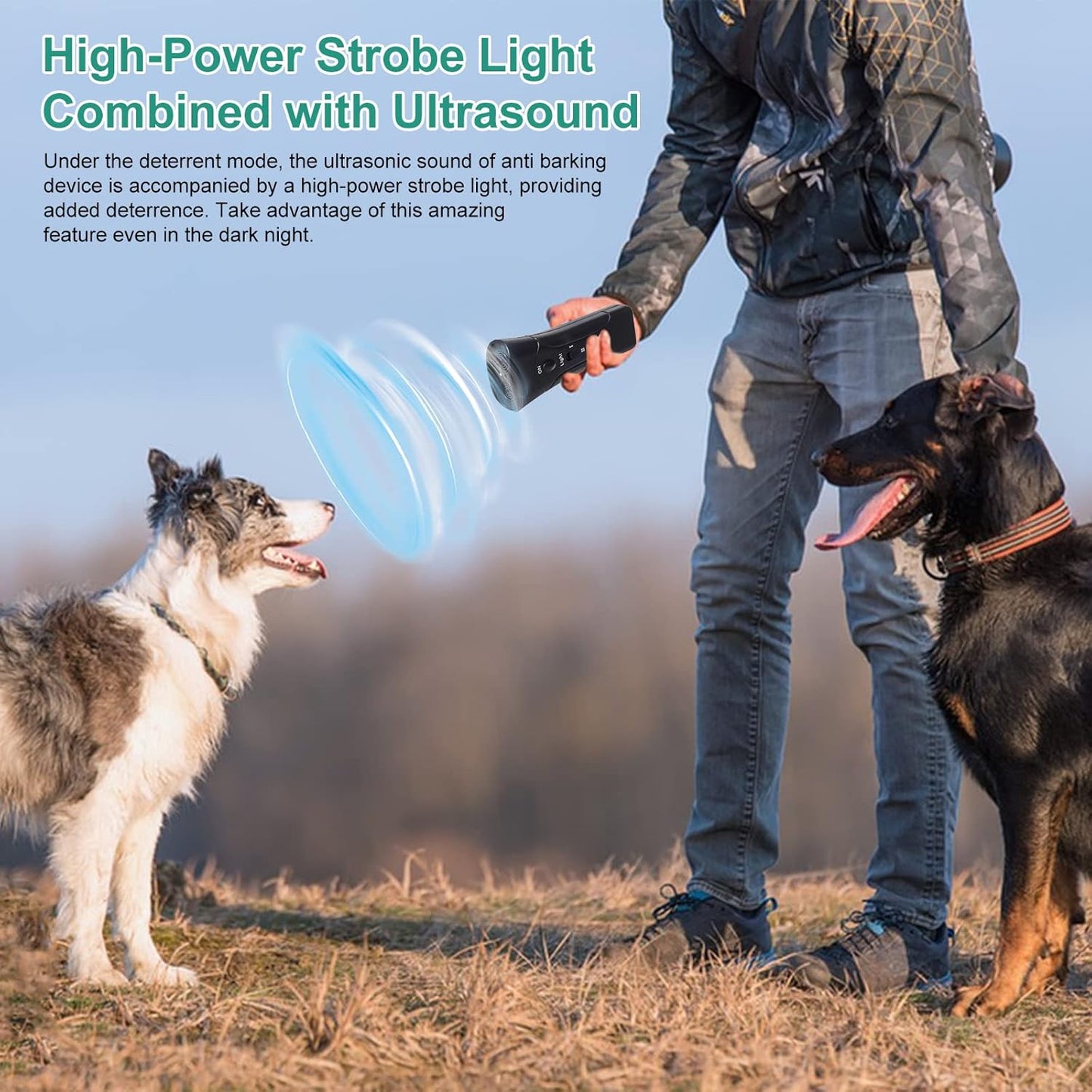 Dog Barking Control Devices,Anti Barking Device,Ultrasonic Dog Barking Control Devices & Training Tool,3 in 1 Bark Control Tool,Correct Poor Behavior, Indoor &Outdoor - Pet Explorer