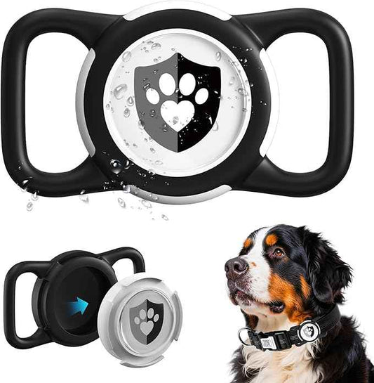Waterproof AirTag Dog Collar Holder for Apple AirTag QR Code