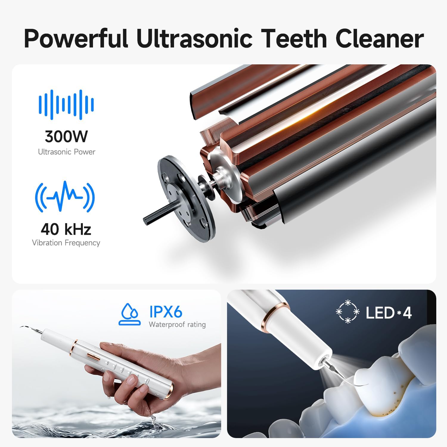 Electric Dog Plaque & Tartar Remover - Pet Teeth Cleaning Kit with LED Light, 5 Adjustable Modes, Safe and Low Noise – Easy Home Dental Care for Dogs and Cats - Pet Explorer