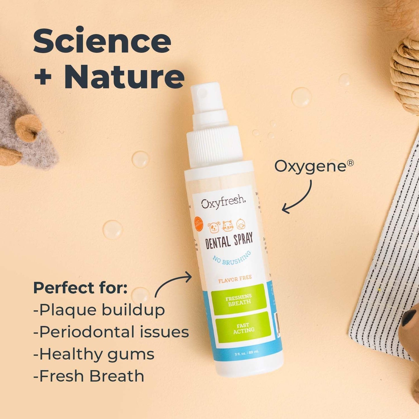 Oxyfresh Advanced Pet Dental Spray – Instant Dog and Cat Fresh Breath: Easiest No Brushing Pet Dental Solution for Dogs and Cats – Best Way to Fight Plaque, Keep Teeth & Gums Healthy, 8oz. - Pet Explorer