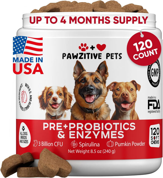 Probiotics for Dogs Digestive Health - Probiotic Chews for Gut Health, Itchy Skin Yeast, Diarrhea - USA Product - Immune Support Supplement - Dog Digestive Support & Allergy Relief Chews with Enzymes - Pet Explorer