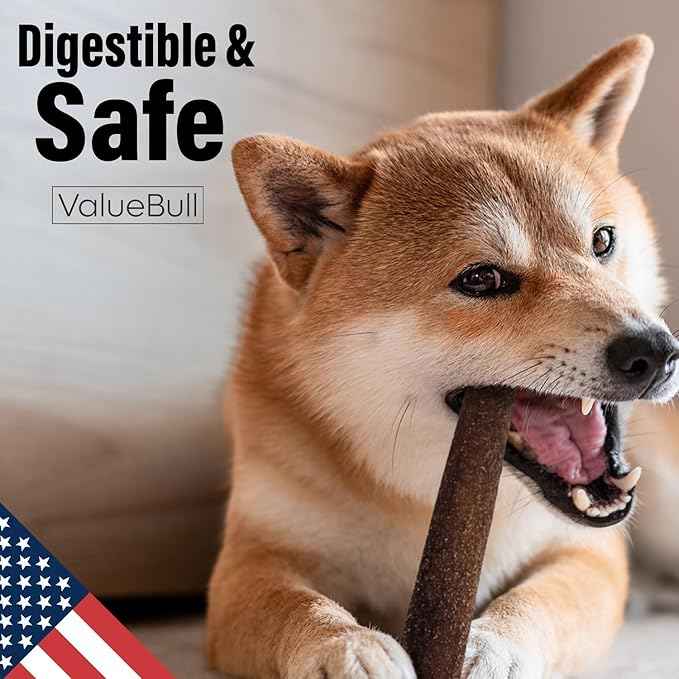 ValueBull USA Collagen Sticks for Small Dogs, 12 Inch Thin Chews, Natural Dog Treats, 25 Count - Promotes Joint, Skin & Coat Health with Glucosamine and Chondroitin