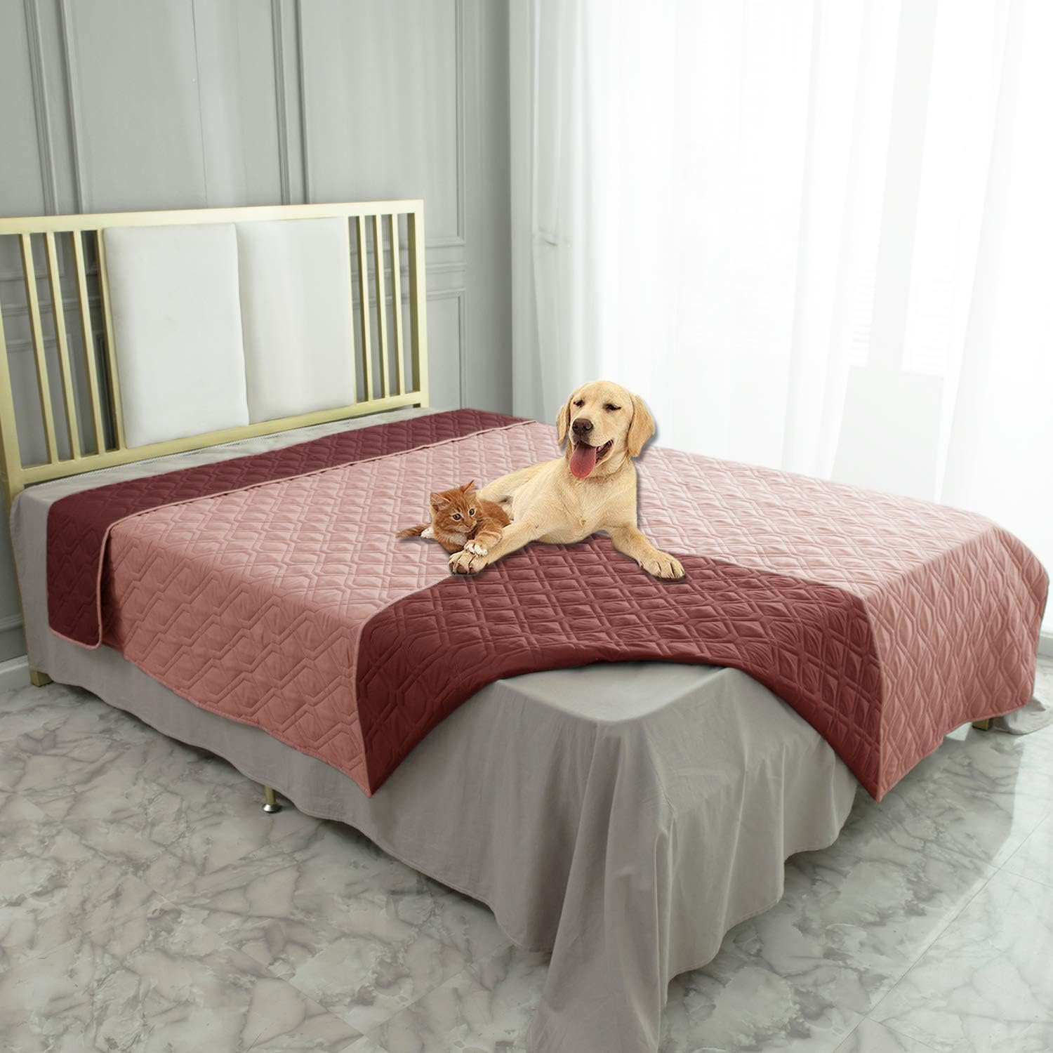 Ameritex Waterproof Dog Bed Cover Pet Blanket for Furniture Bed Couch Sofa Reversible - Pet Explorer