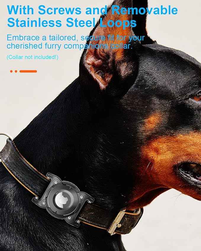 ONEONTA for Airtag Dog Collar Holder | Airtag Dog Waterproof - Airtag Holder for Dog Collar with Removable Metal Loop, Sturdy TPU, Lightweight,Compact Size,Fit 1" Width Collar,Airtag 1st,2nd Gen,Green