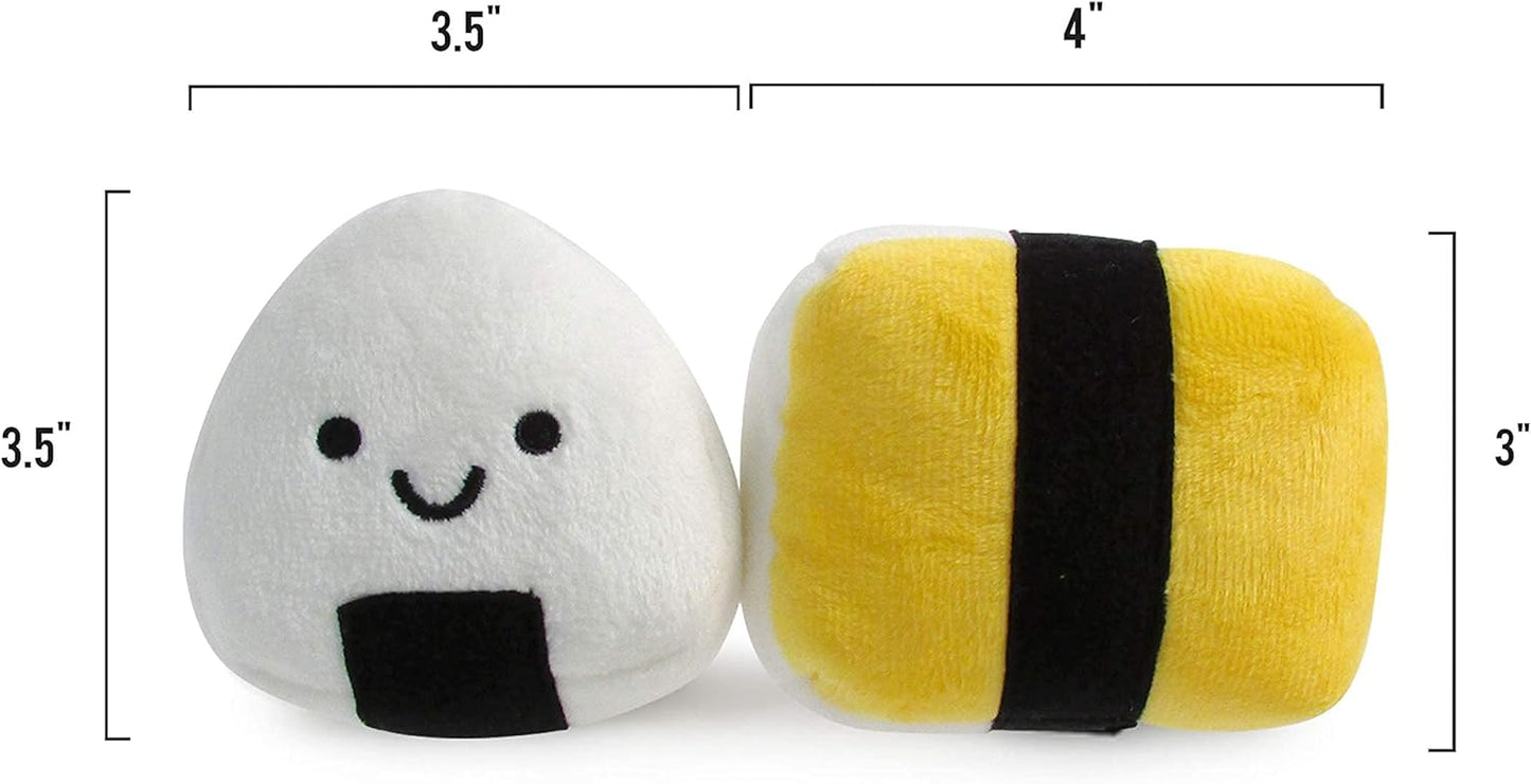 TONBO Soft Plush Small Cute and Cozy Sushi Dog Cat Bed with Two Sushi Crinkle Toys, Washer and Dryer Friendly, (Black) - Pet Explorer