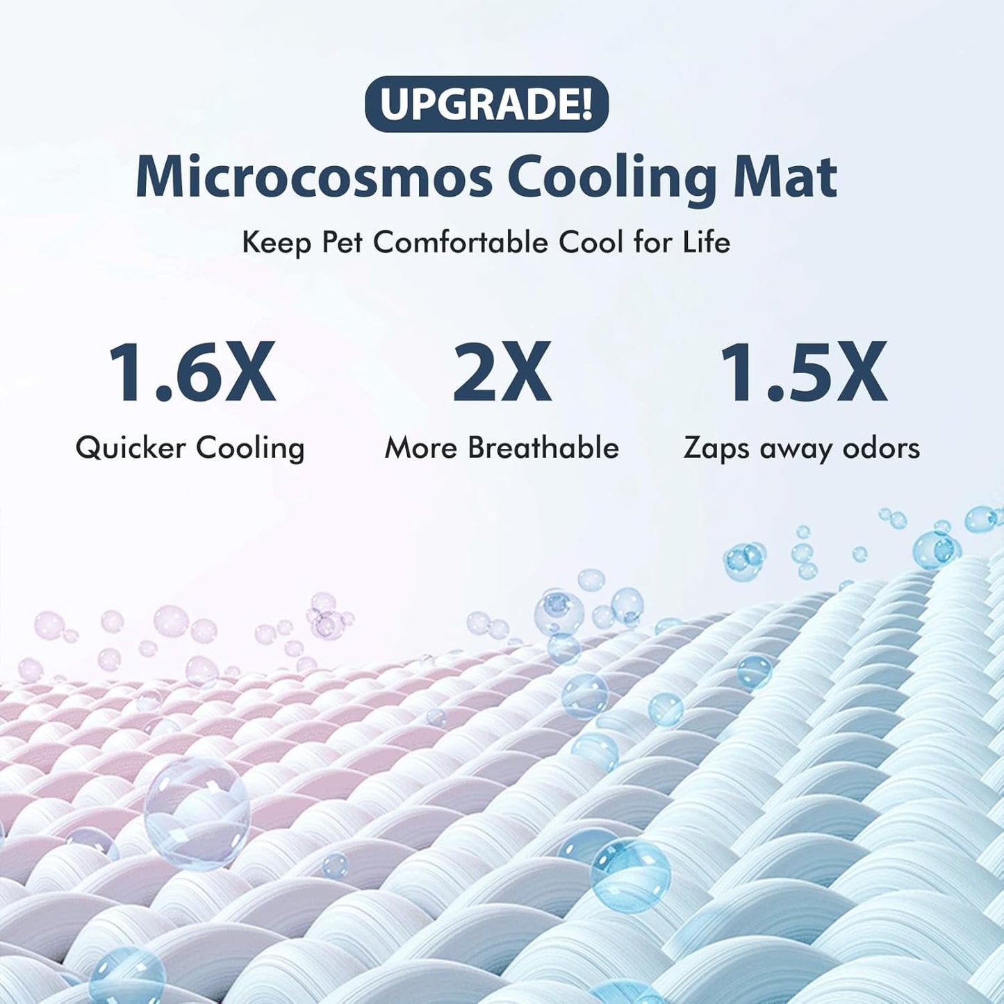 MICROCOSMOS Summer Cooling Mat & Sleeping Pad- Water Absorption Top, Materials Safe, Easy Carry, EZ Clean. Keep Cooling for Pets, Kids and Adults.(Pink, 40" x 28")