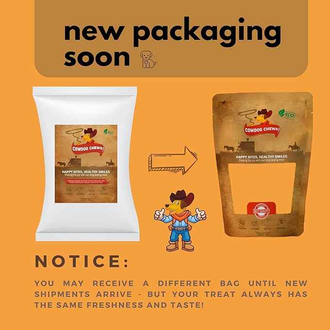 Cowdog Chews Beef Bully Stick: Odor-Free, Fully Digestible Beef Collagen Chews (5-7", 5 Count) - Natural, Grain-Free, Long-Lasting Collagen Bully Stick Substitute for All Dog Breeds
