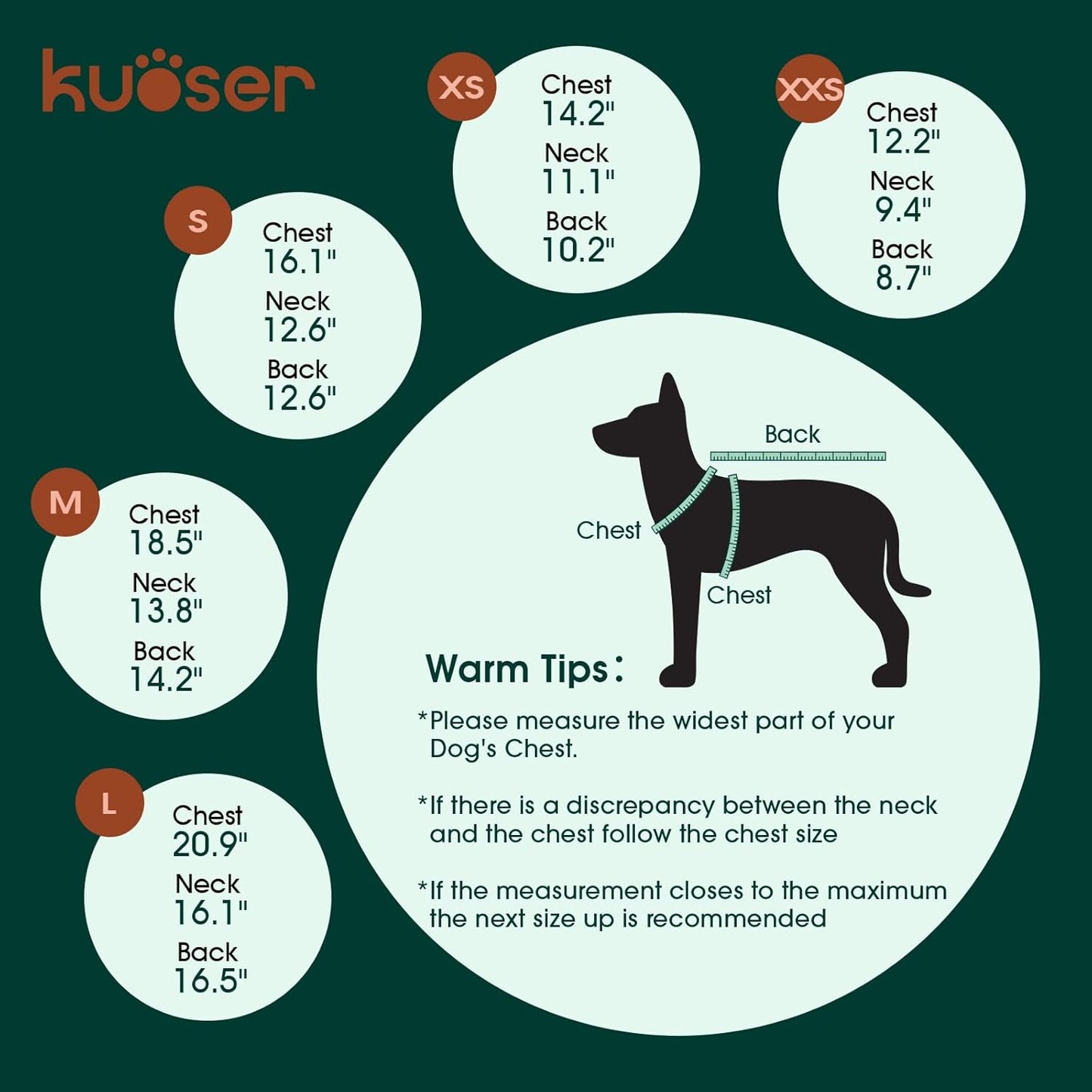 Kuoser Dog Fleece Vest,Warm Plaid Dog Sweater with Leash Hole,Soft Turtleneck Winter Pet Jacket Dogs Coat Pullover Clothes for Small Medium Dogs Cats,Spring Fall Cold Weather Christmas Outfit,Black M