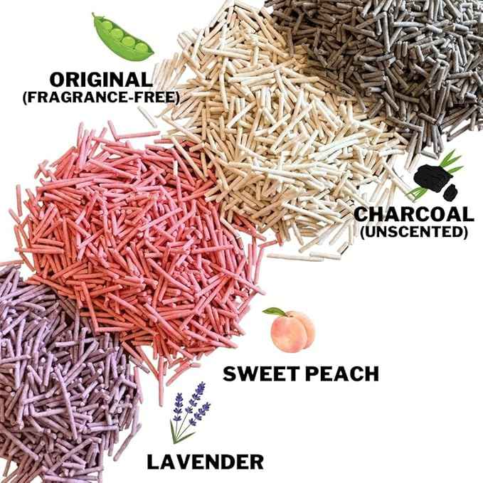 Pea Based Tofu Cat Litter, Dust Free Cat Litter, Low Tracking, and Natural Odor Control, Flushable (2 Bags, Original (Fragrance-Free))