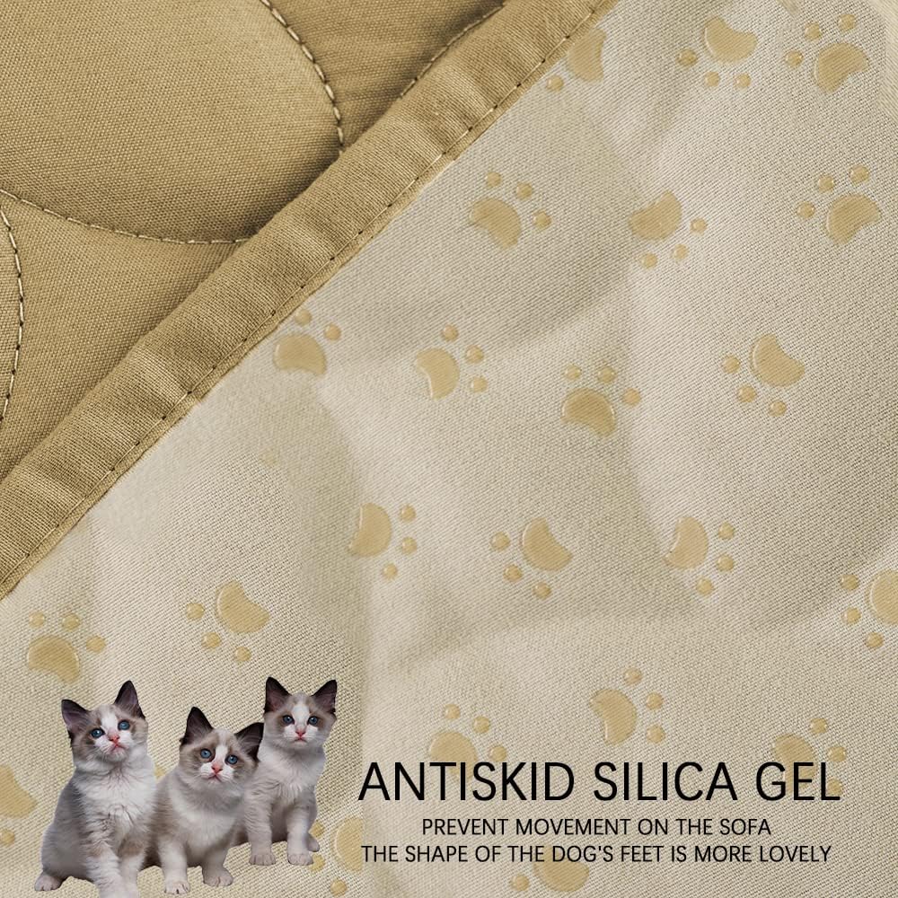 Ameritex Pet Bed Cover Dog Bed Blanket for Sofa and Furniture Waterproof New Pattern Design (52x82 Inch, Sand) - Pet Explorer