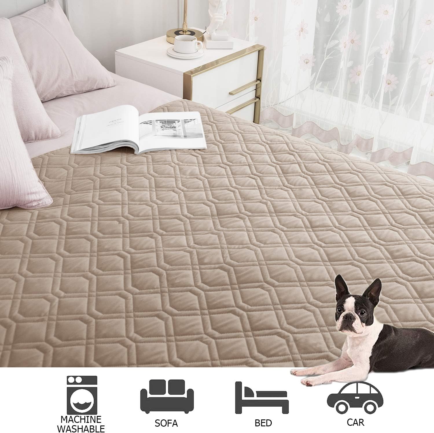 Ameritex Waterproof Dog Bed Cover Pet Blanket for Furniture Bed Couch Sofa Reversible - Pet Explorer