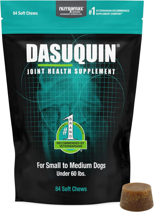 Nutramax Dasuquin for Small to Medium Dogs, Joint Health Supplement, Contains Glucosamine for Dogs, Plus Chondroitin, ASU and More, Supports Healthy Joints, Soft Chews, 84 Count - Pet Explorer