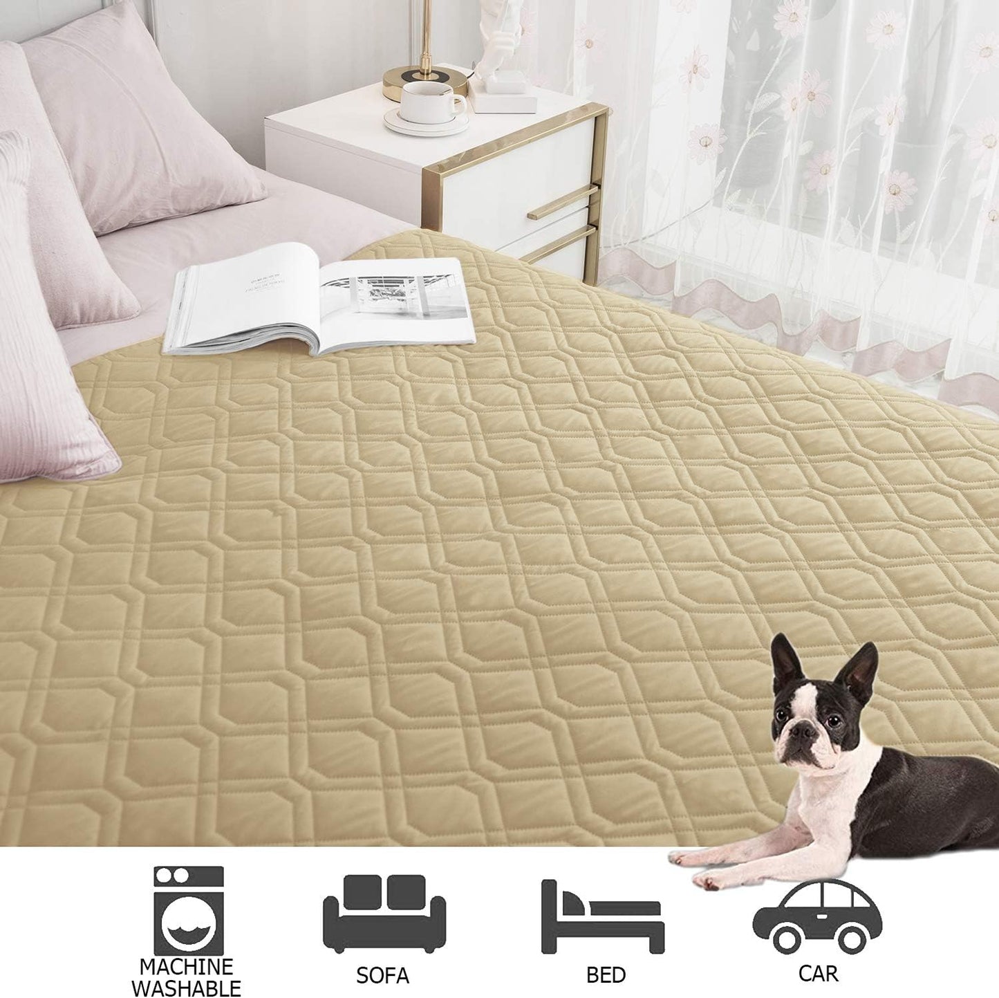 Ameritex Waterproof Dog Bed Cover Pet Blanket for Furniture Bed Couch Sofa Reversible - Pet Explorer