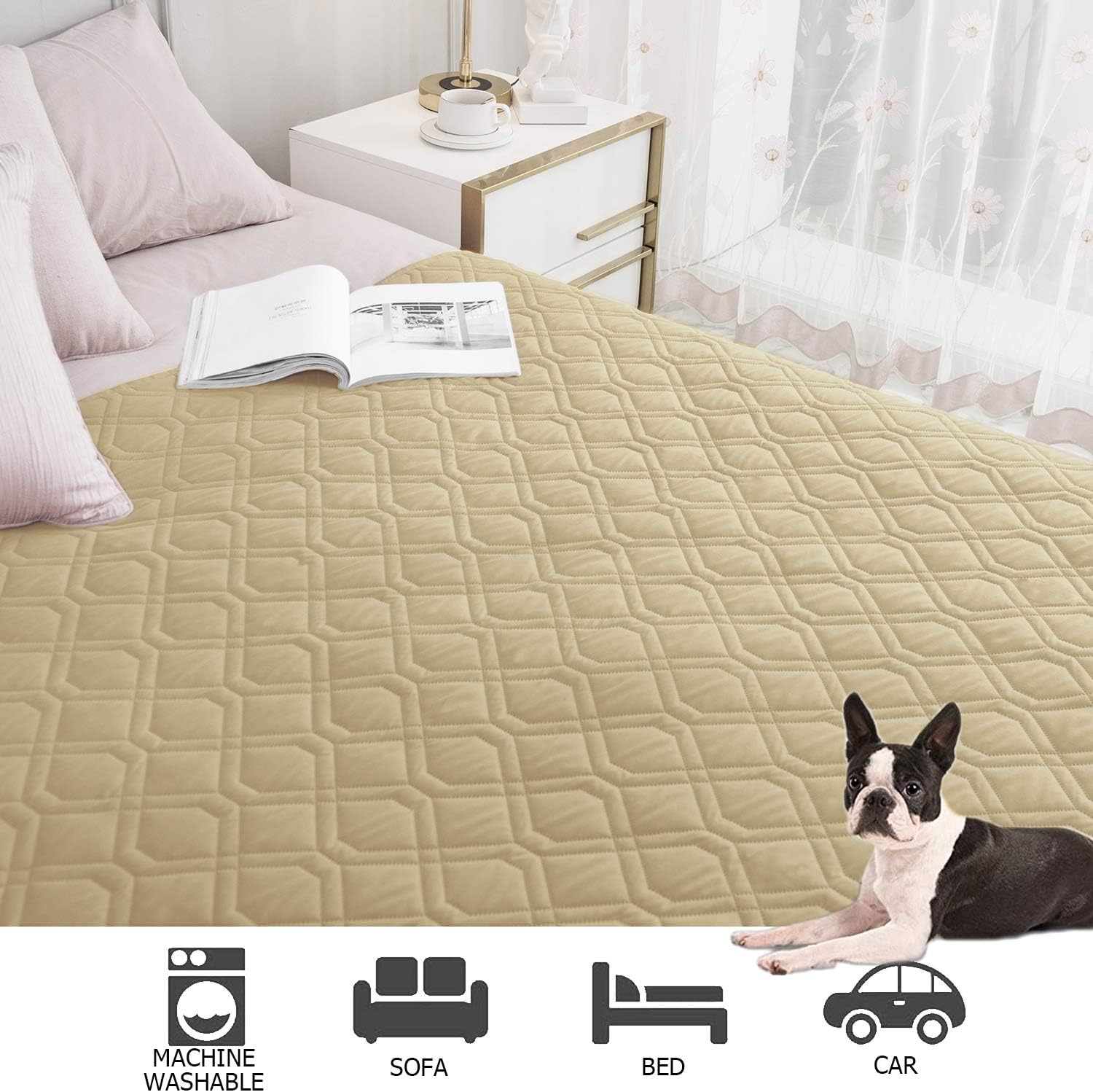 Ameritex Waterproof Dog Bed Cover Pet Blanket for Furniture Bed Couch Sofa Reversible - Pet Explorer