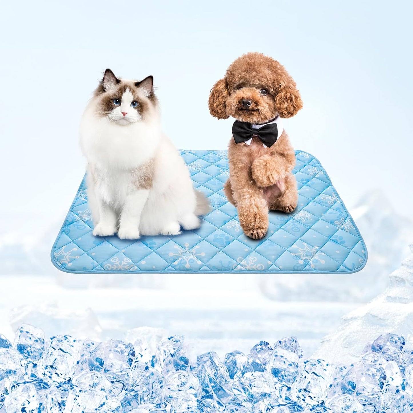 Homimp Dog Cooling Mat, 19.5" x 27.5" Thicken Self-Cooling Mat for Dog&Cat,Internal Waterproof& Endothermic,Washable Pet Ice Cool Pad Blanket,Pet Sleeping Pad for Indoor Outdoor in Summer, Non-Toxic - Pet Explorer